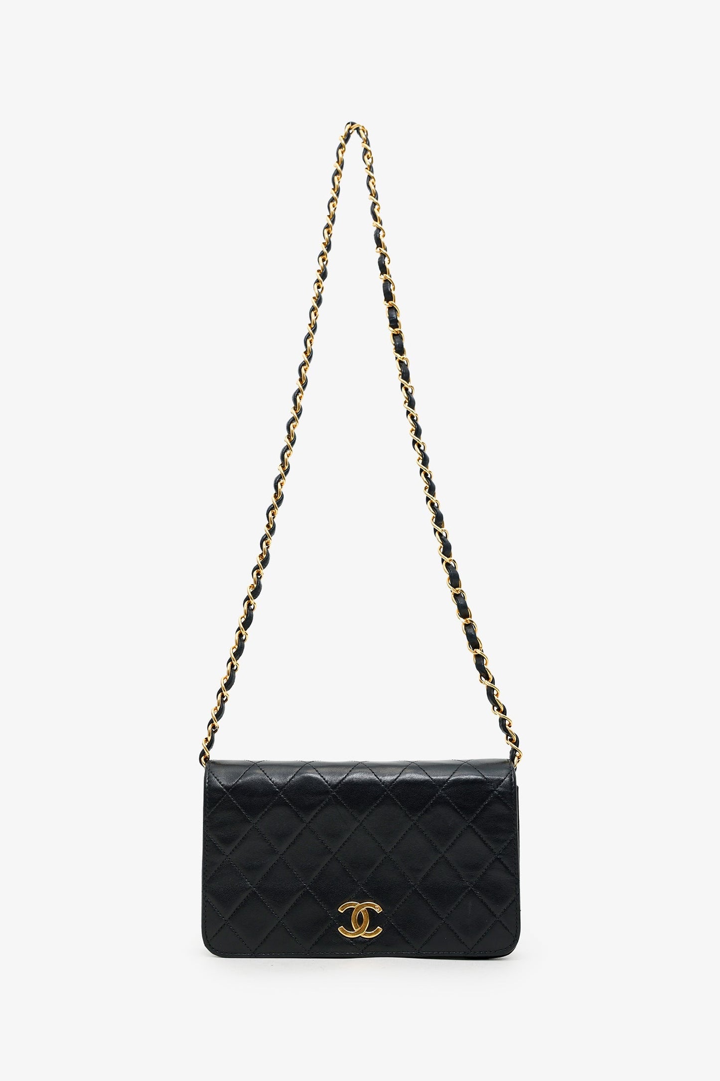 Chanel™ Black Quilted Lambskin Mini Full Flap Bag