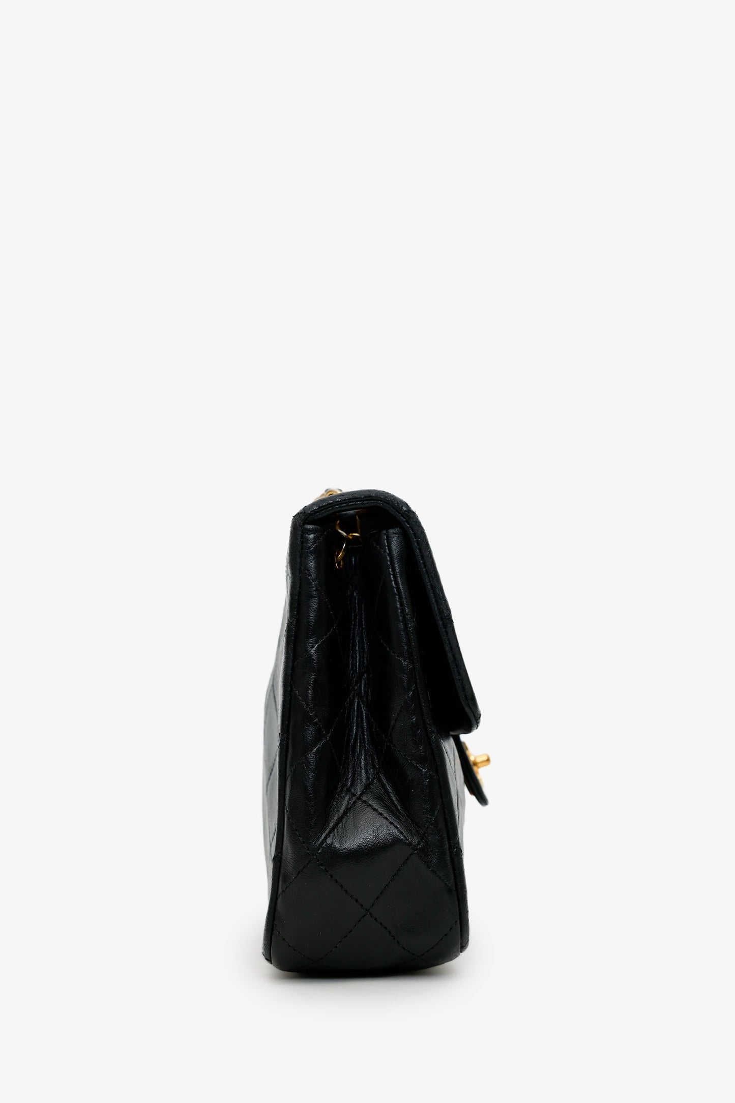 Chanel™ Black Quilted Lambskin Mini Square Flap Bag