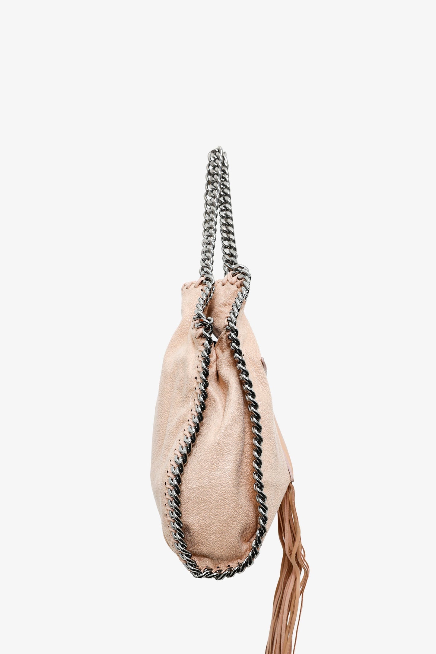 Stella McCartney Nude Leather Small Star Fringe Falabella Crossbody Bag