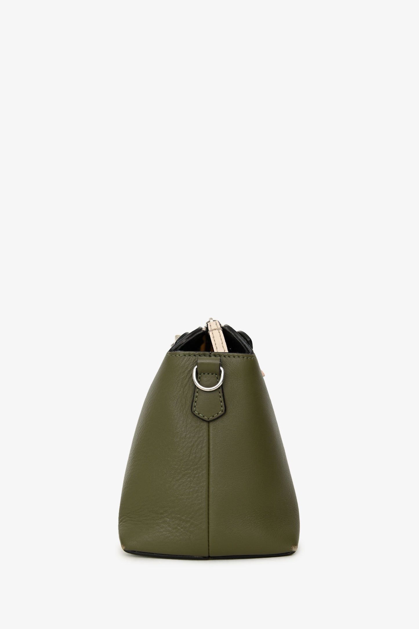 Fendi Olive Green Leather Medium By The Way Crossbody Bag