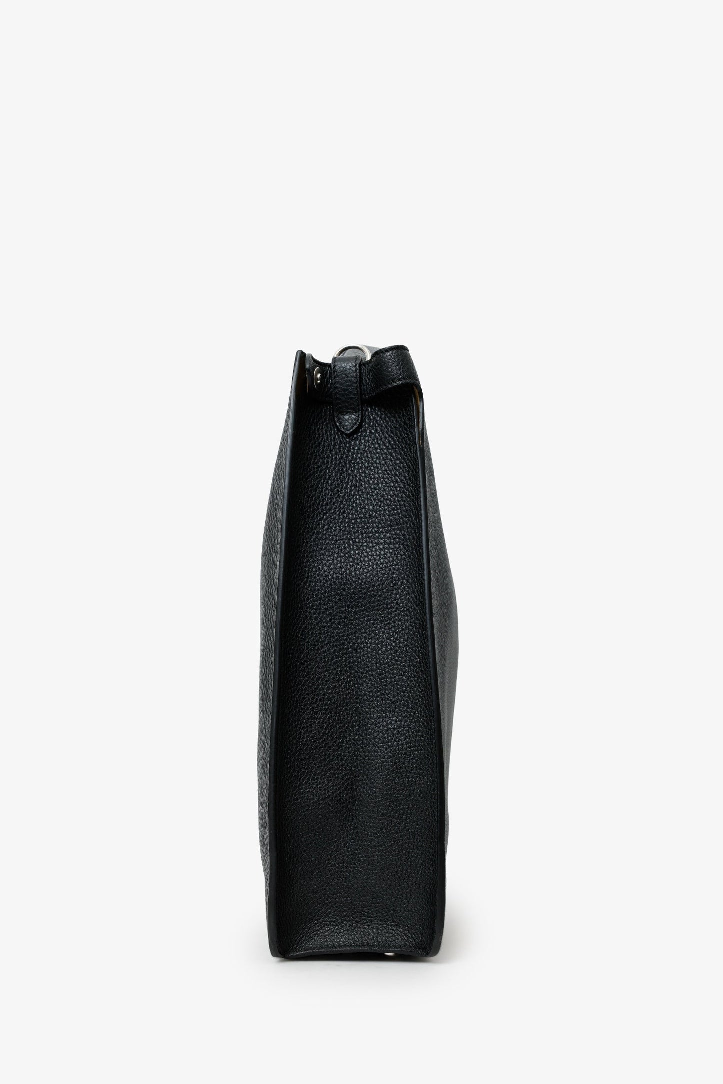 Fendi Black Grained Leather Peekaboo X-Lite Tote With Strap