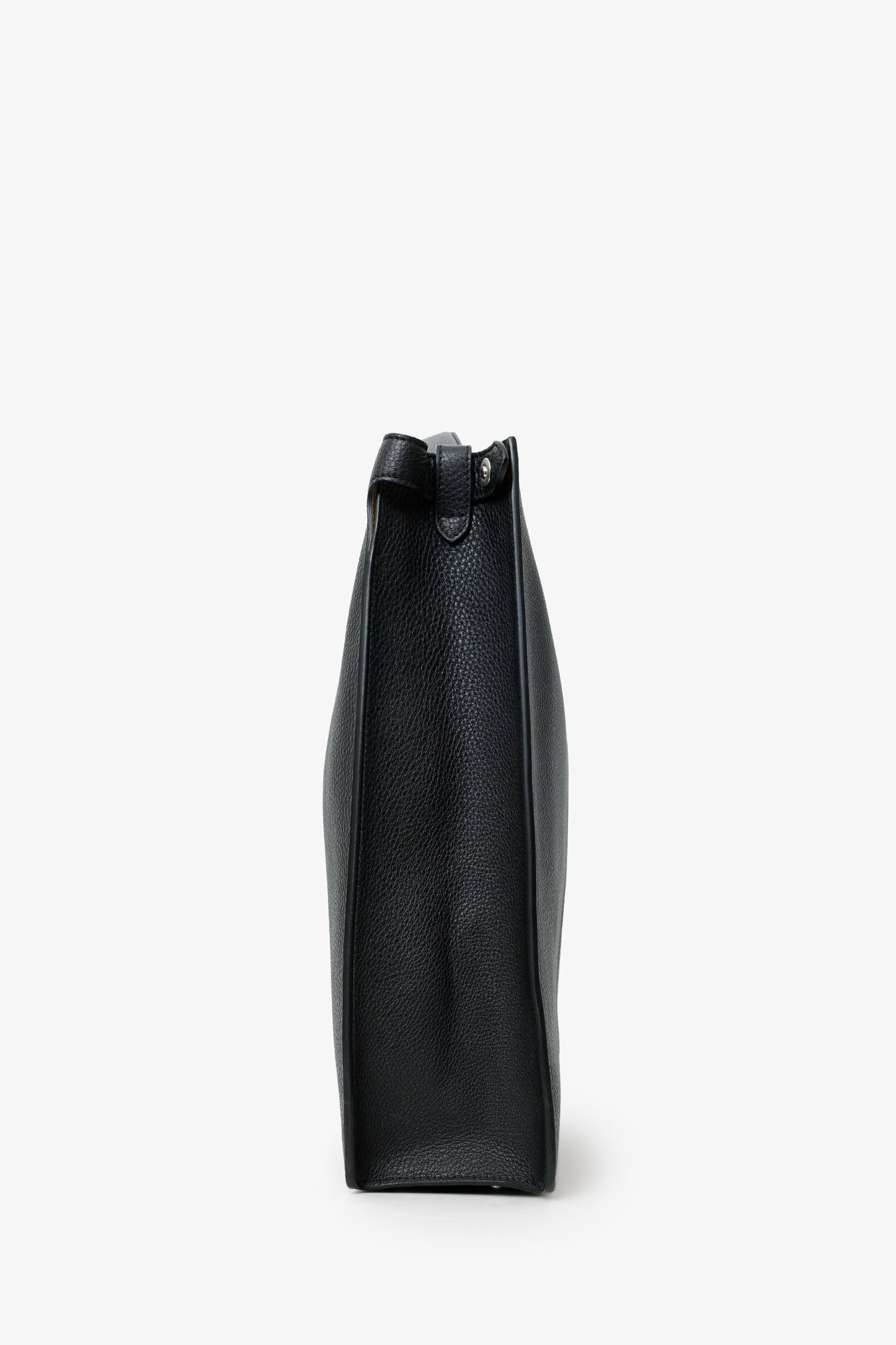 Fendi Black Grained Leather Peekaboo X-Lite Tote With Strap