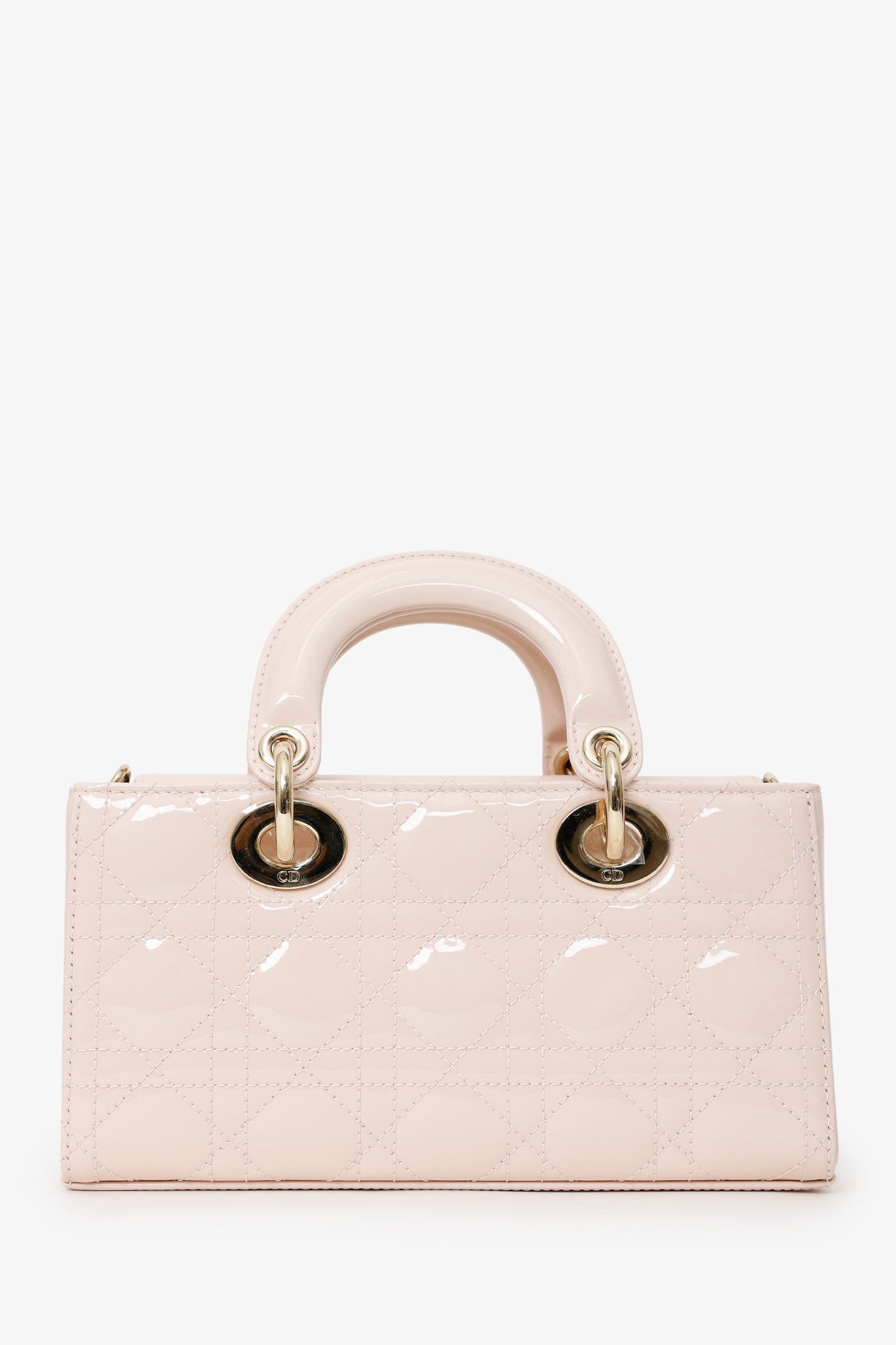 Christian Dior Pink Patent Leather Mini Lady 'D-Joy' Bag
