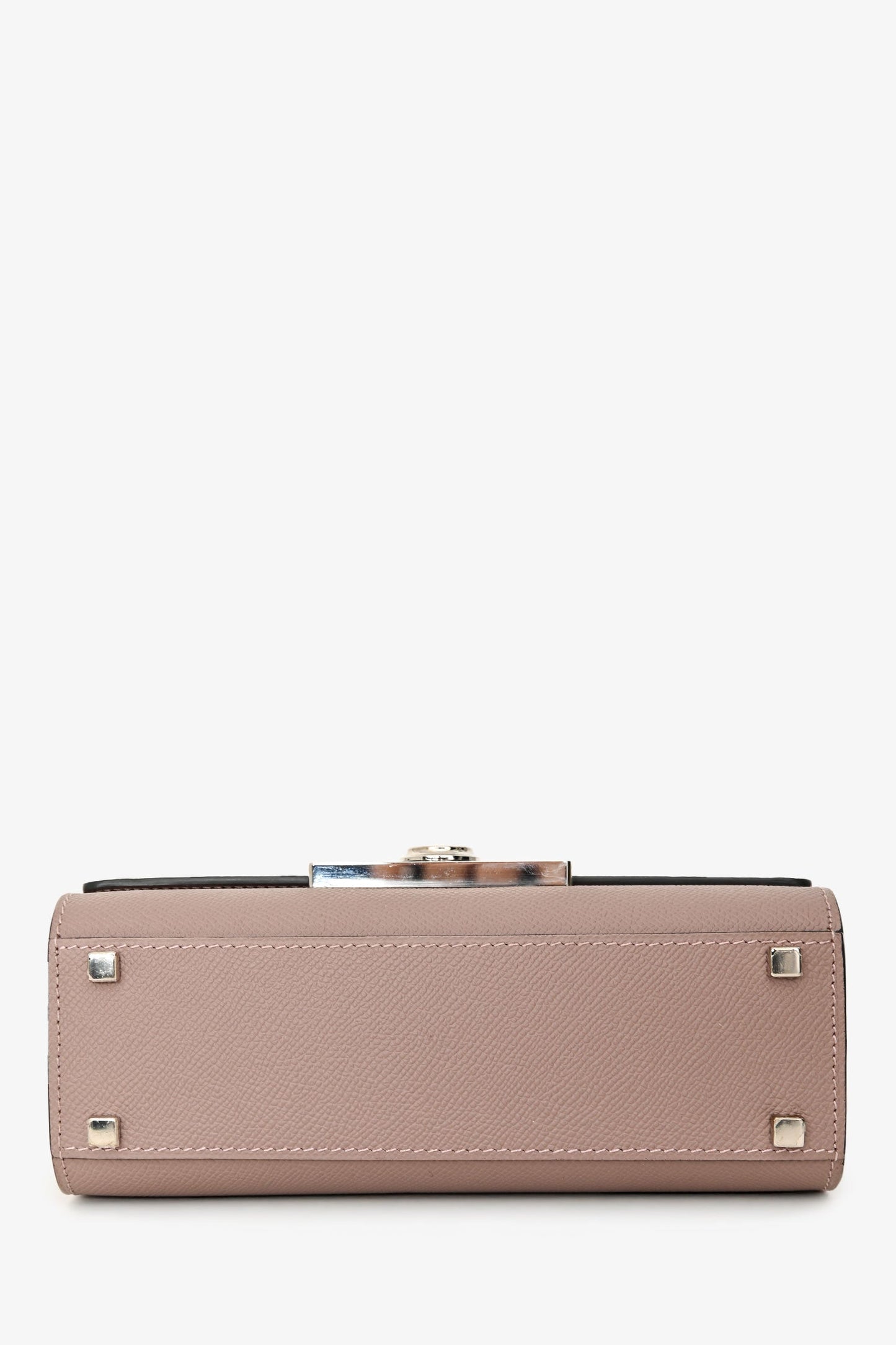 Moynat Brown Leather Mini Rejane Top Handle with Strap