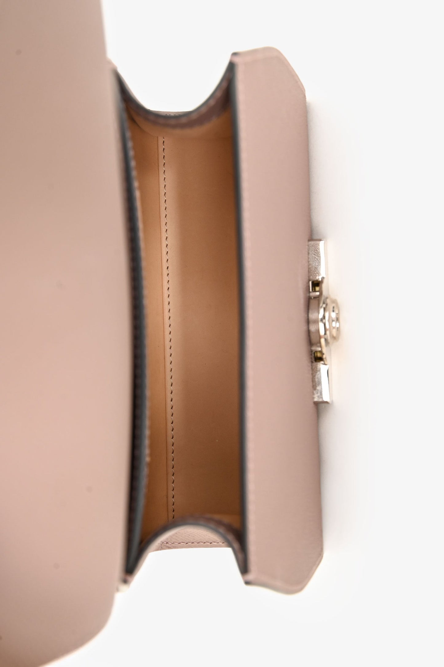 Moynat Brown Leather Mini Rejane Top Handle with Strap