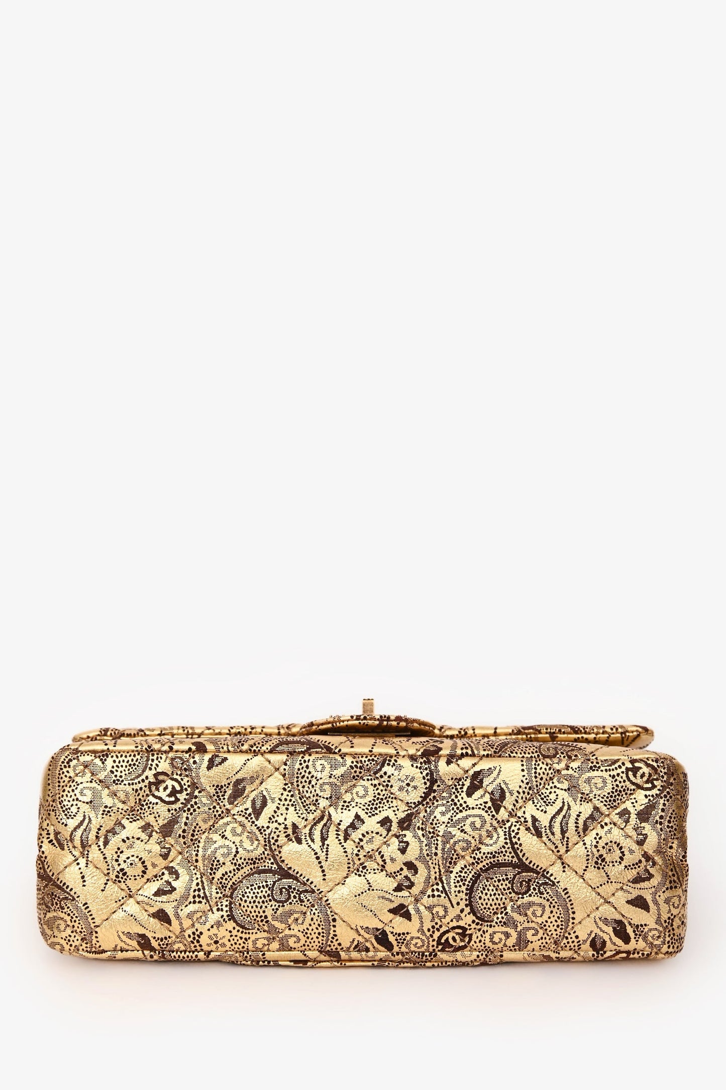 Chanel™ 2008-2009 Gold Metallic Leather Paris-Moscow Classic 2.55 Flap Bag