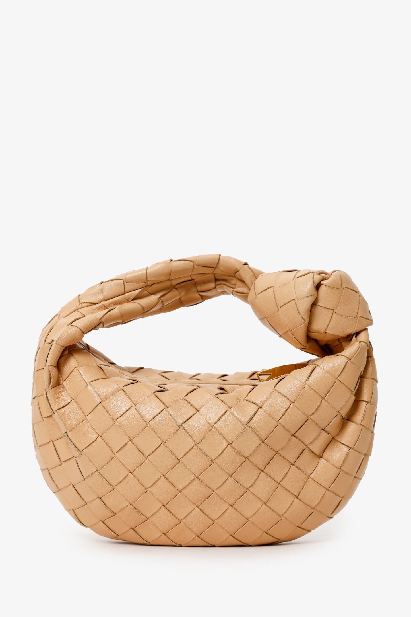 Bottega Veneta Beige Intrecciato Lambskin Mini Jodie Bag