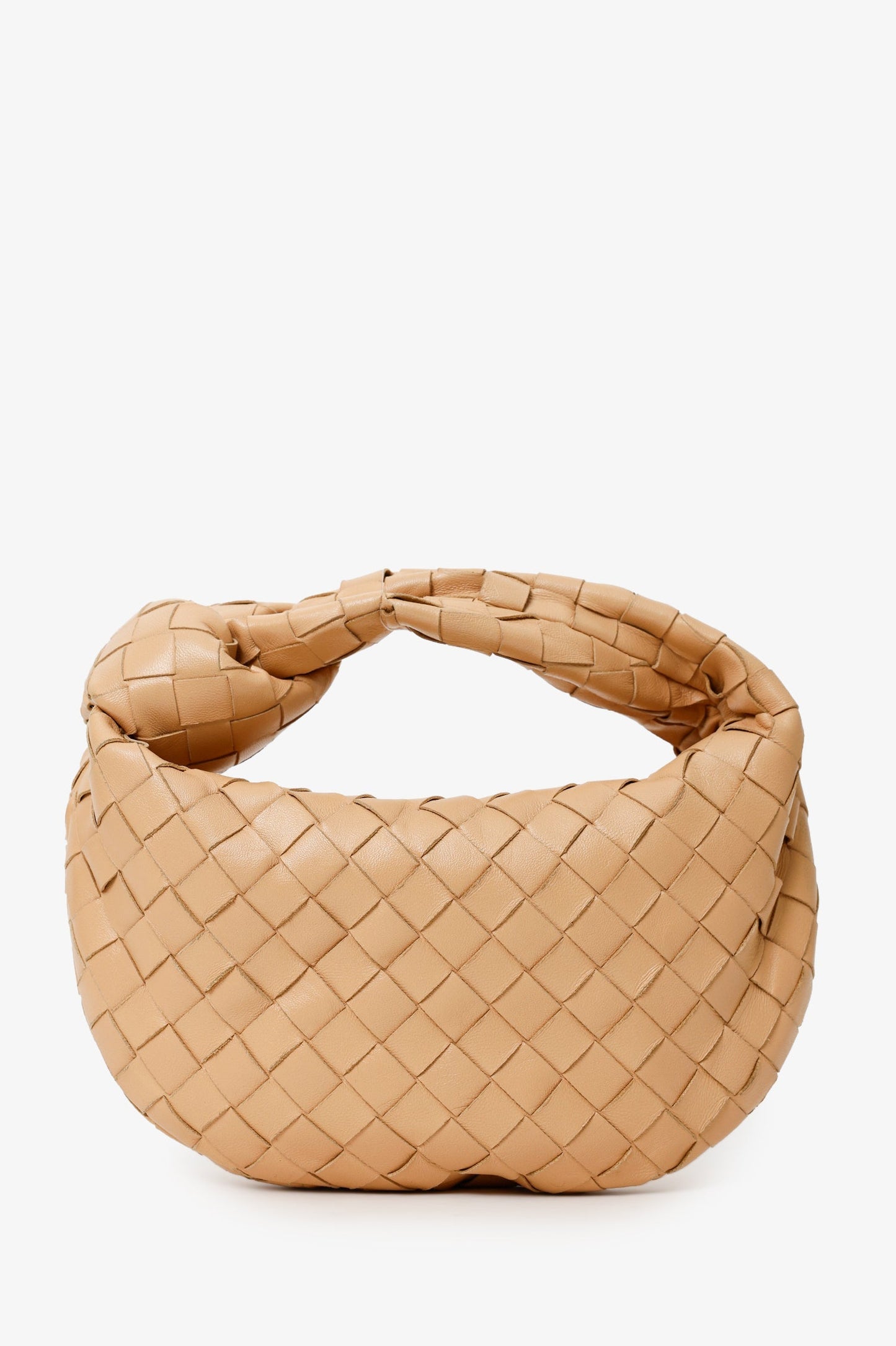 Bottega Veneta Beige Intrecciato Lambskin Mini Jodie Bag