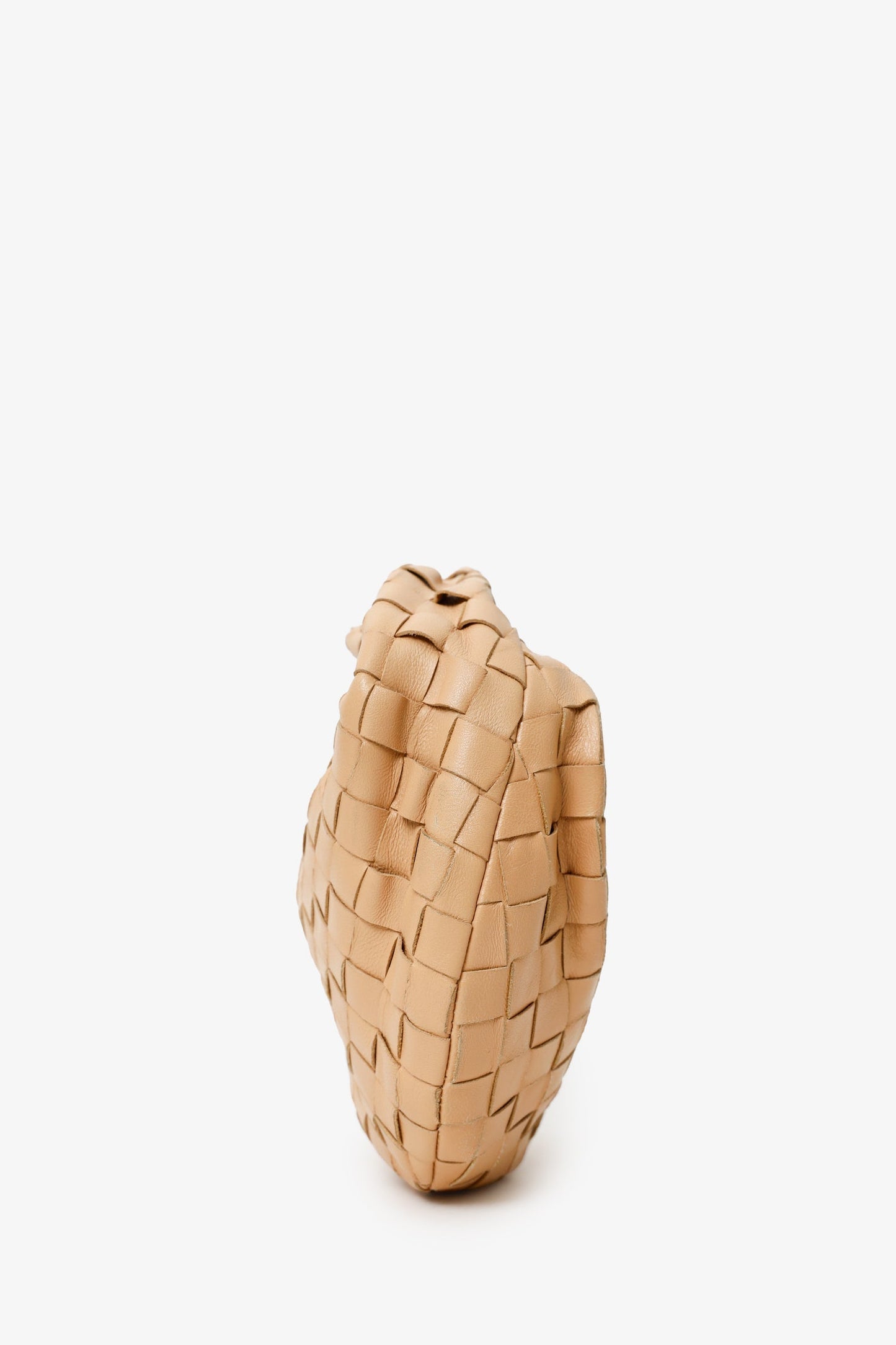Bottega Veneta Beige Intrecciato Lambskin Mini Jodie Bag