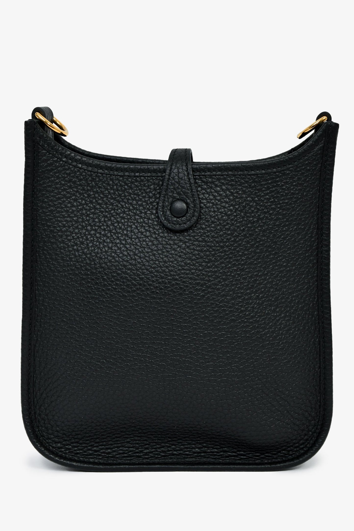 Hermès 2023 Black Clemence Leather Mini Evelyne TPM 16 Crossbody