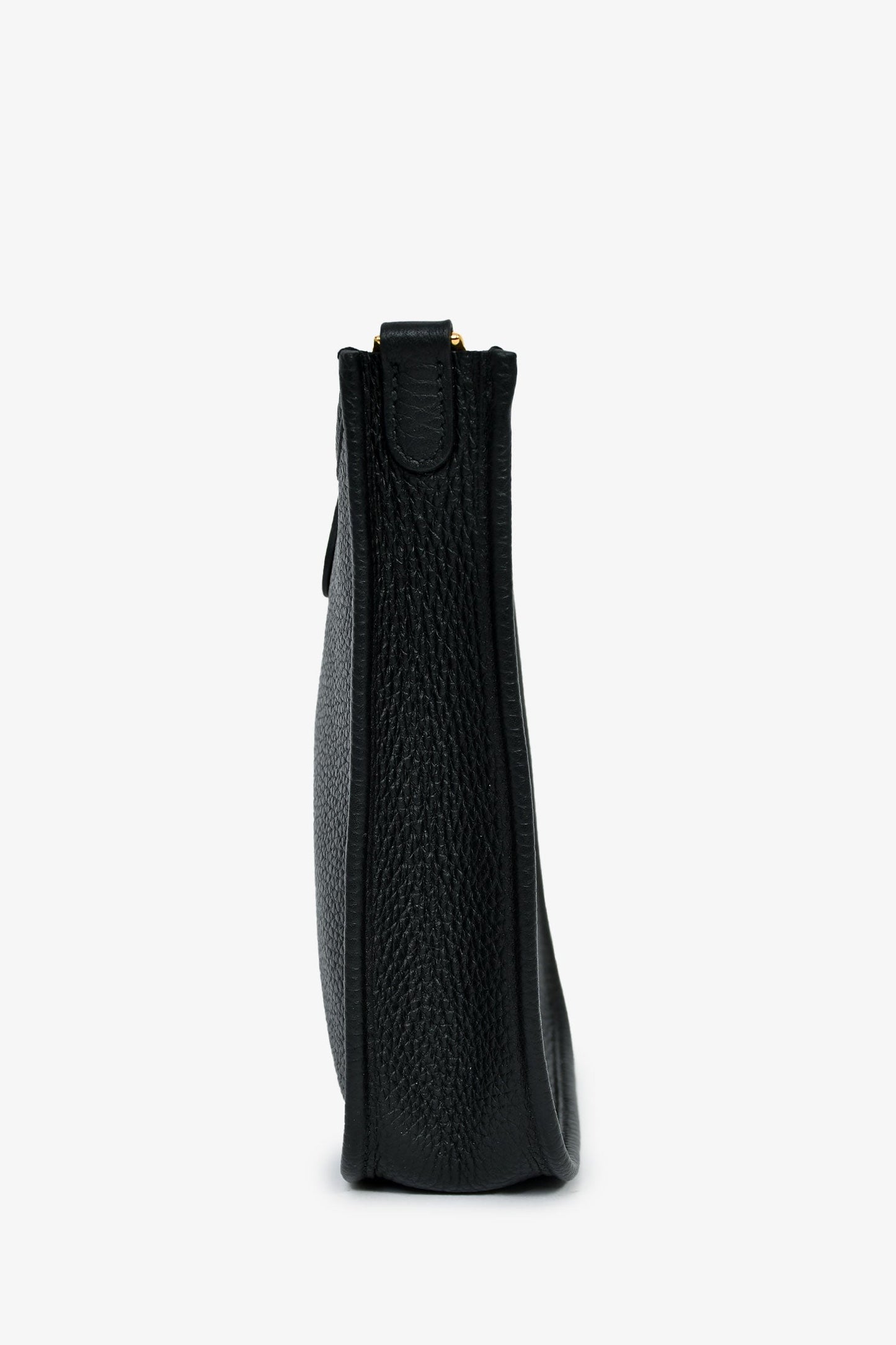 Hermès 2023 Black Clemence Leather Mini Evelyne TPM 16 Crossbody