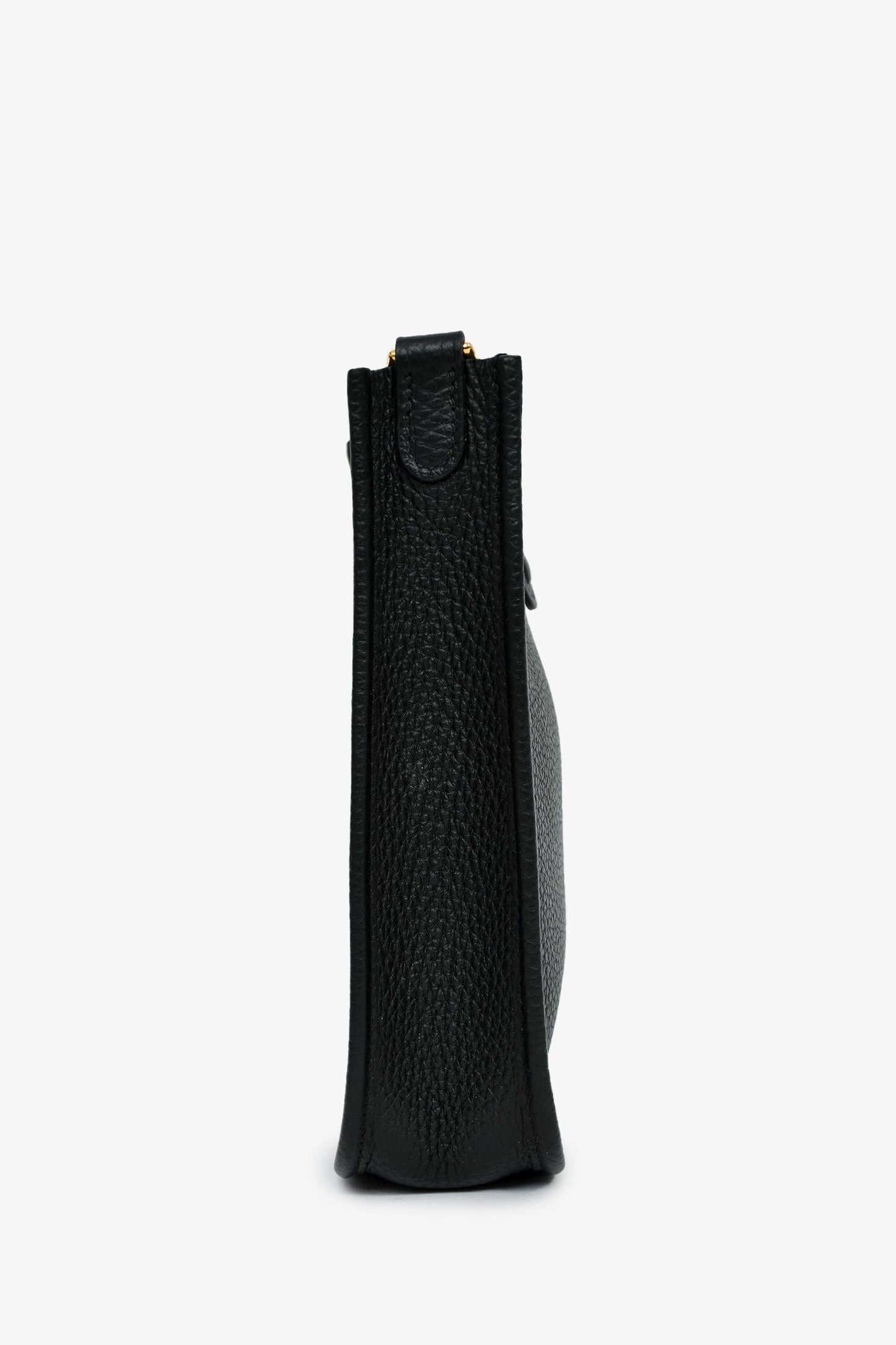 Hermès 2023 Black Clemence Leather Mini Evelyne TPM 16 Crossbody