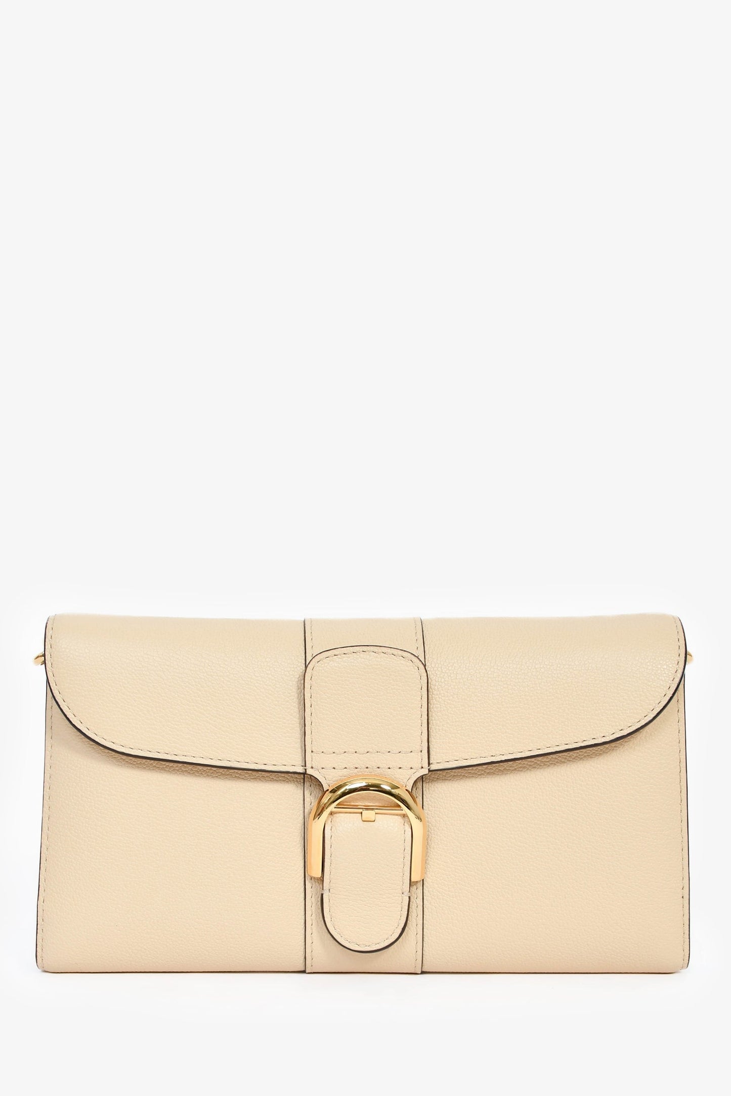 Delvaux Cream Leather 'Brilliant' Wallet on Chain