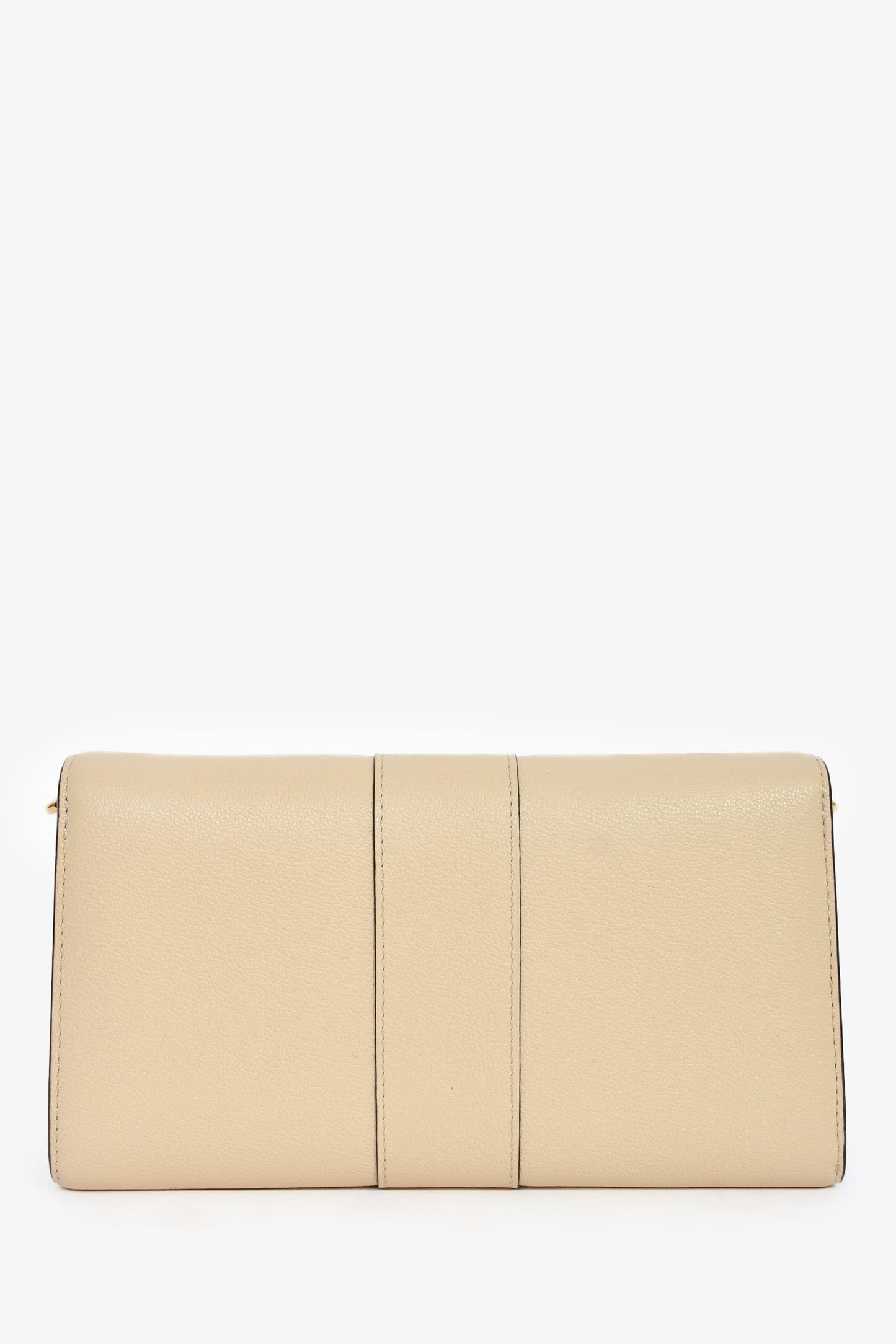 Delvaux Cream Leather 'Brilliant' Wallet on Chain