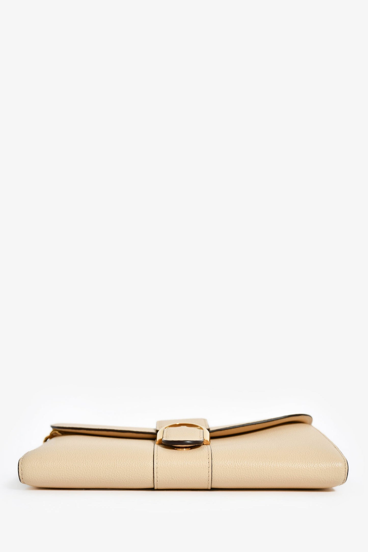 Delvaux Cream Leather 'Brilliant' Wallet on Chain
