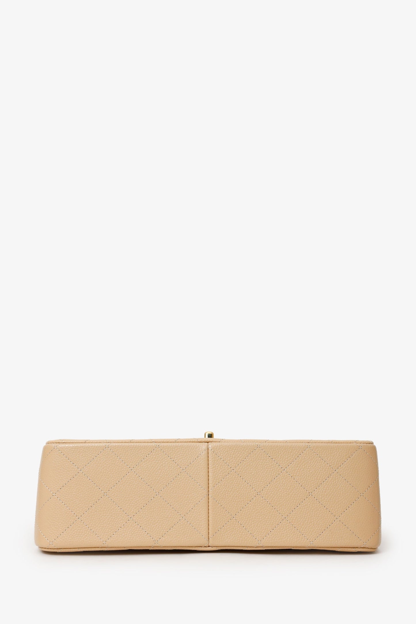 Chanel™ 2014 Beige Caviar Leather Jumbo Double Flap Bag