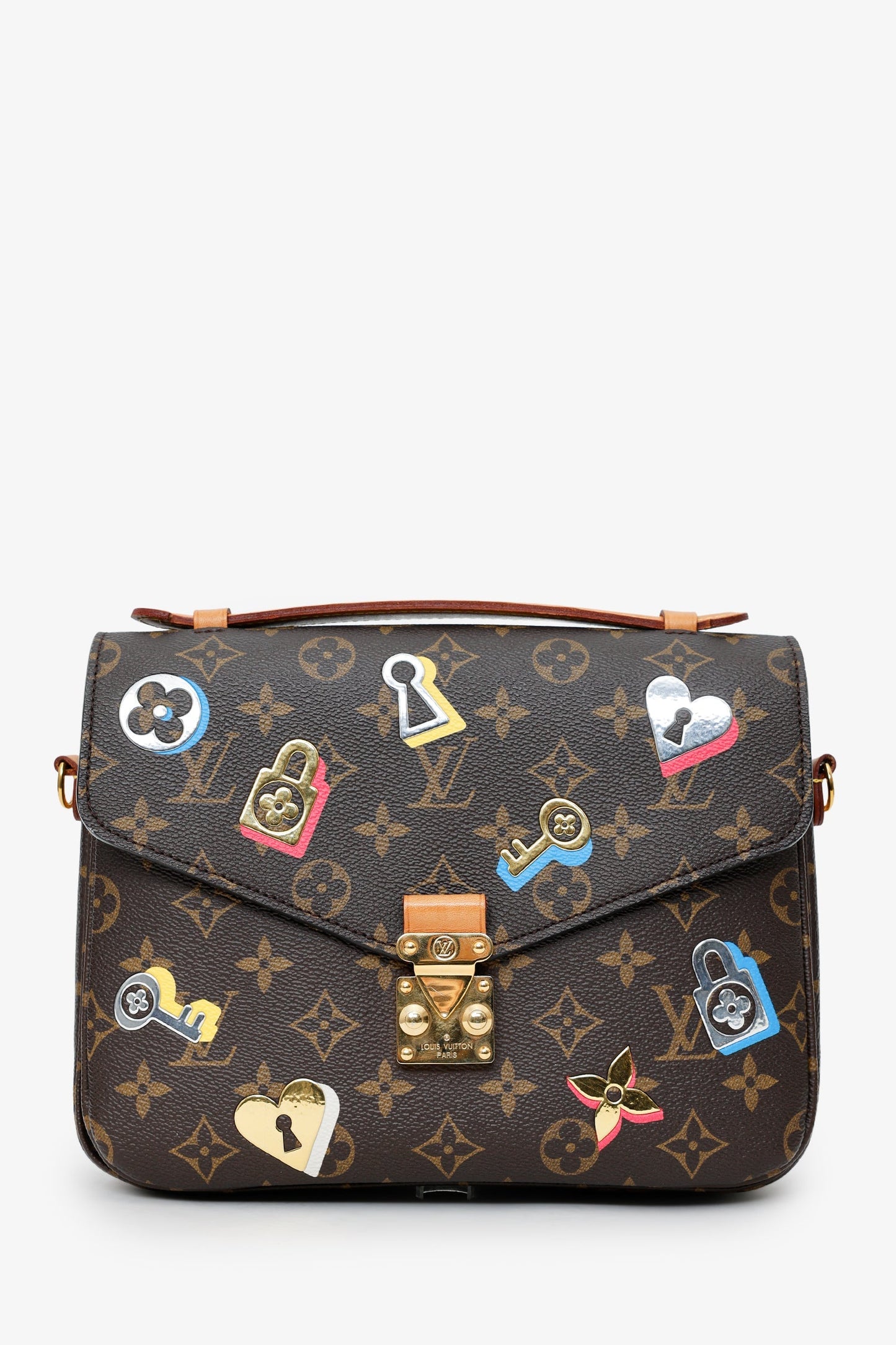 Louis Vuitton Monogram 'Love Lock' Pochette Metis Bag With Strap