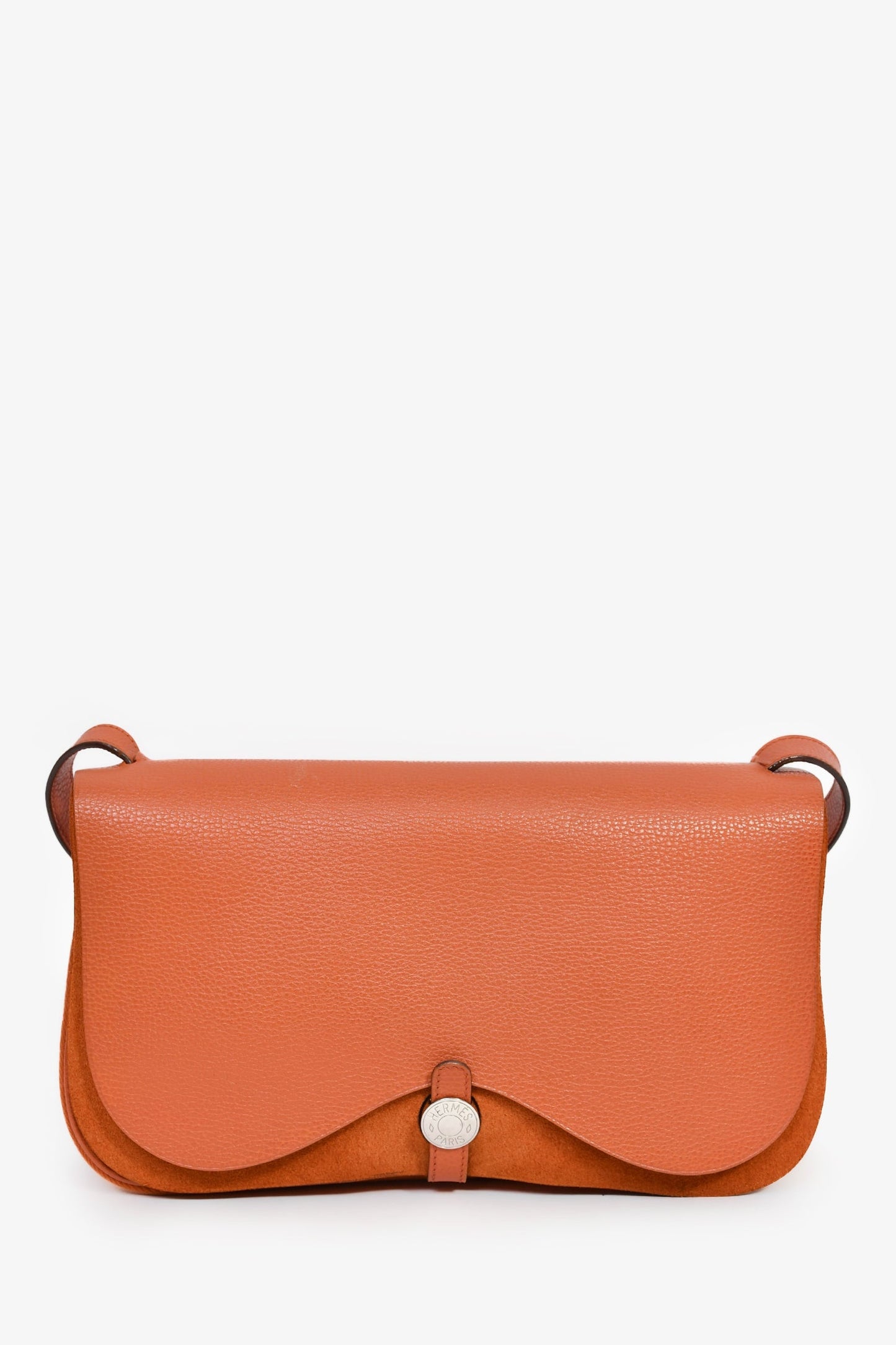 Hermès Orange Leather/Suede 'Colorado' MM Shoulder Bag