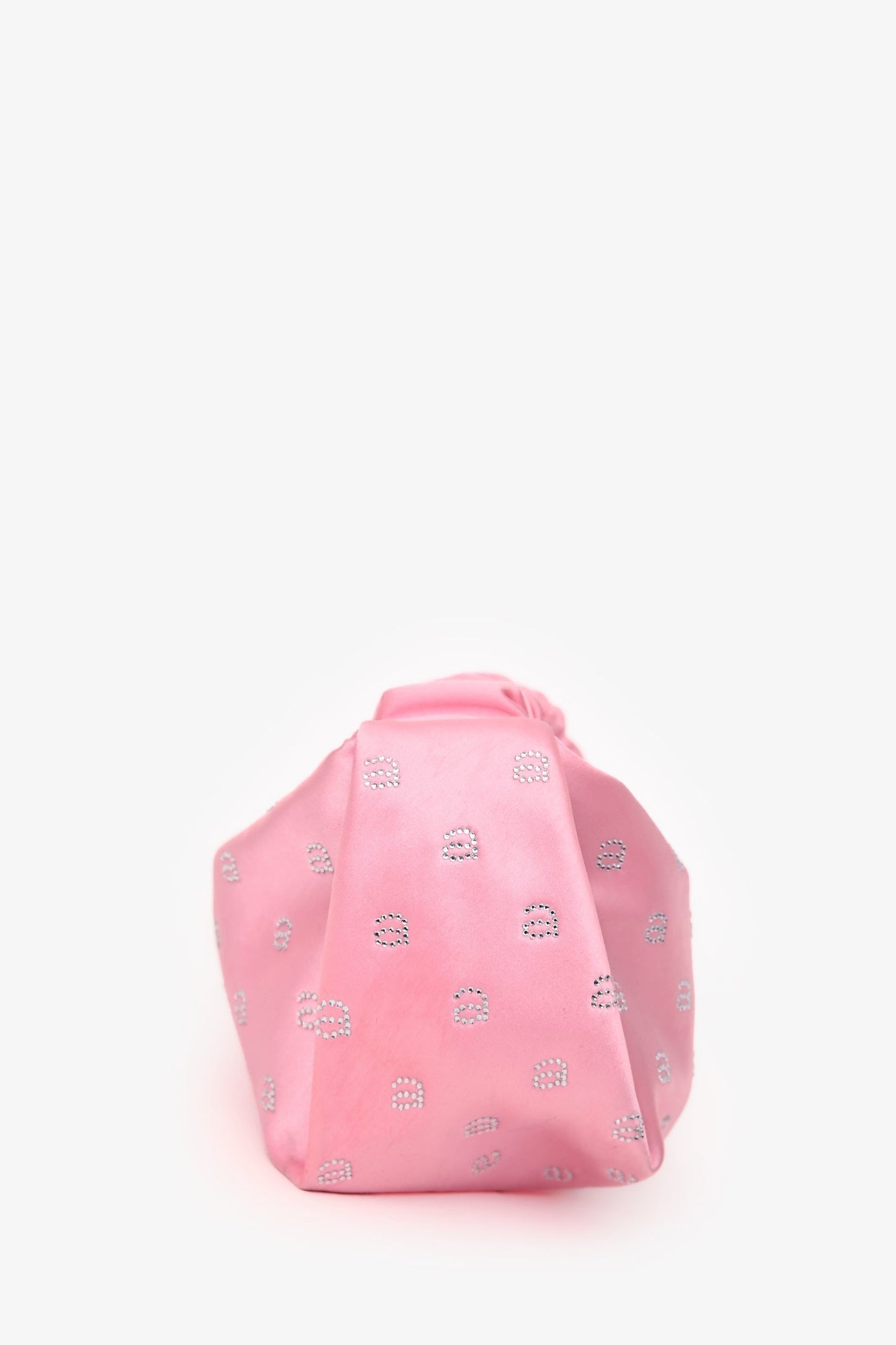 Alexander Wang Pink Satin Monogram 'Mini Scrunchie' Top Handle