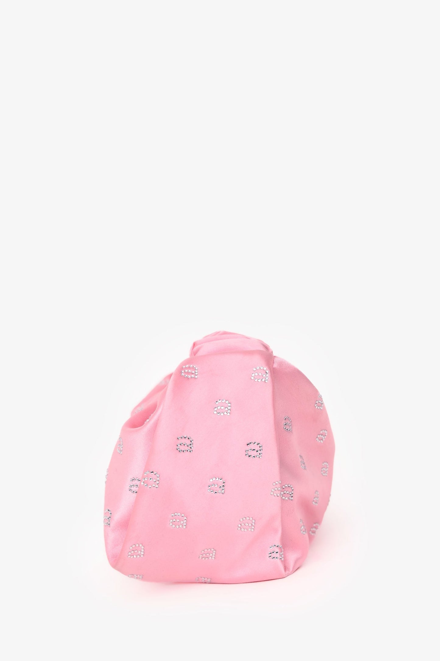 Alexander Wang Pink Satin Monogram 'Mini Scrunchie' Top Handle