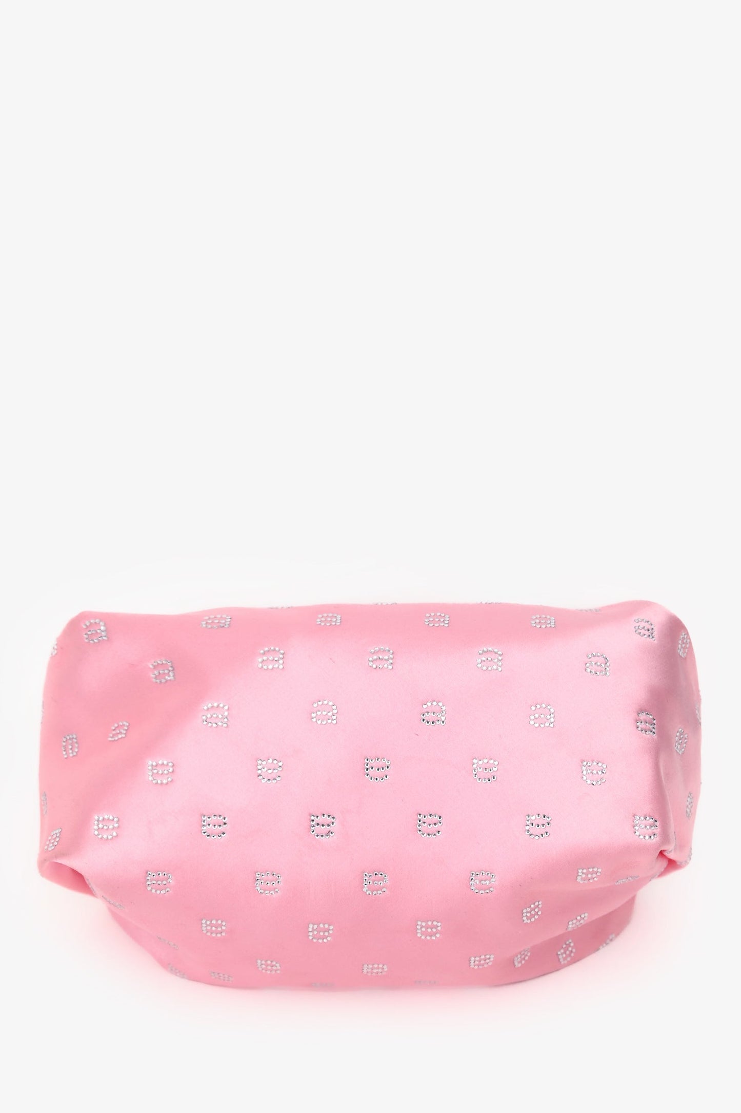 Alexander Wang Pink Satin Monogram 'Mini Scrunchie' Top Handle