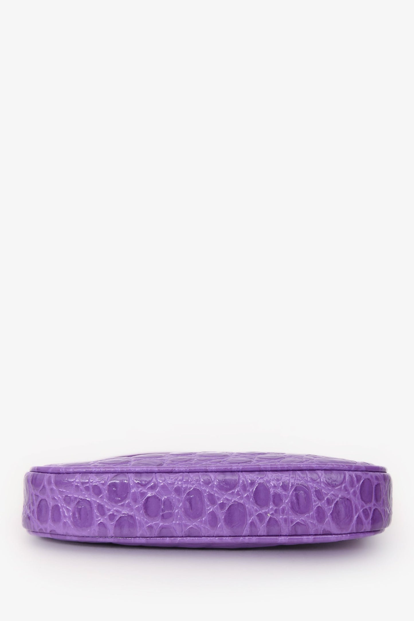 By Far Purple Embossed Mini Rachel Bag