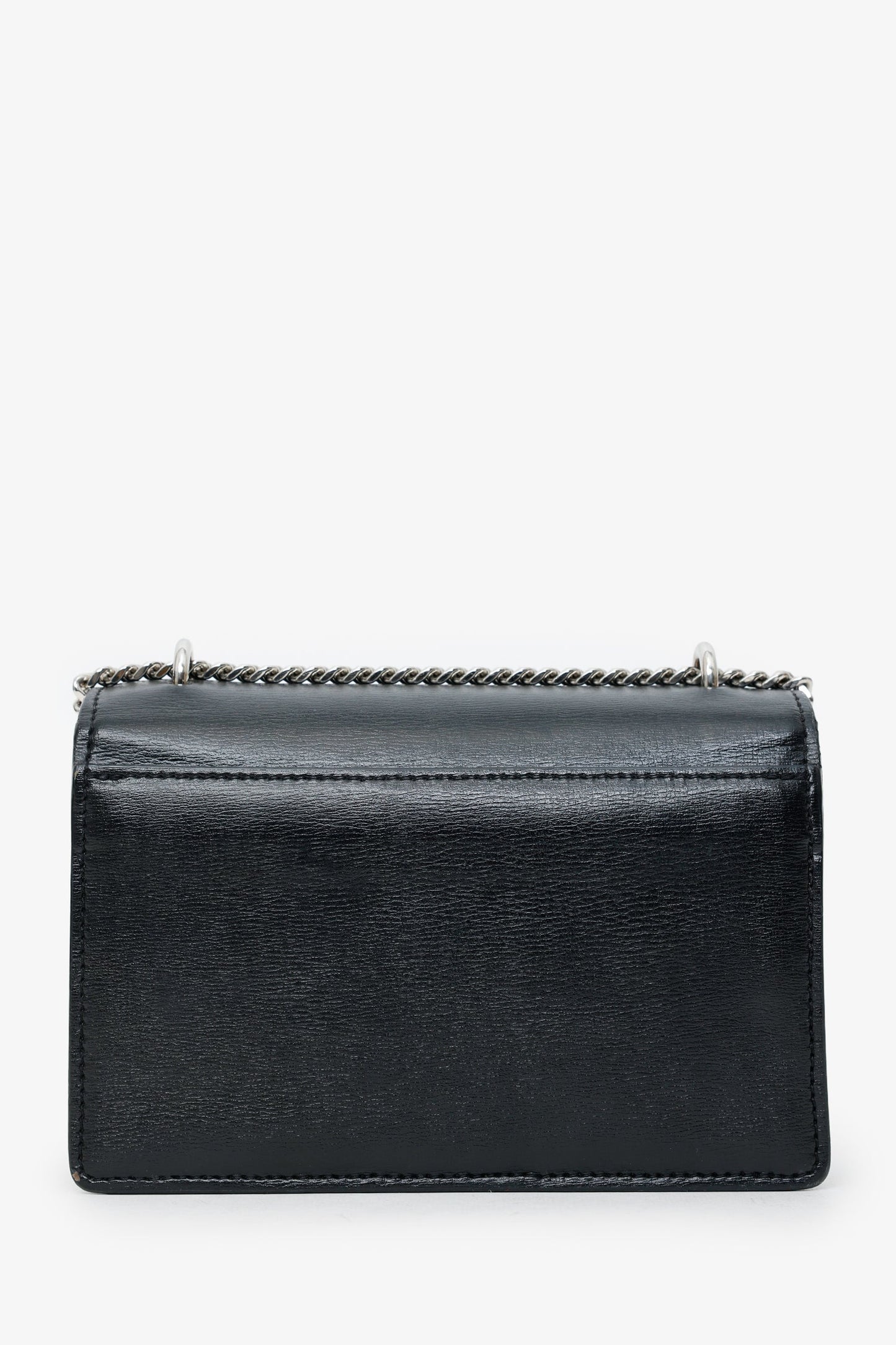 Saint Laurent Black Smooth Leather Mini 'Sunset' Shoulder Bag