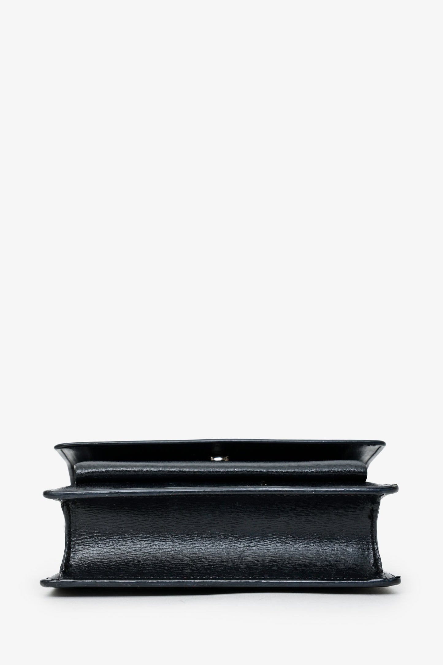 Saint Laurent Black Smooth Leather Mini 'Sunset' Shoulder Bag