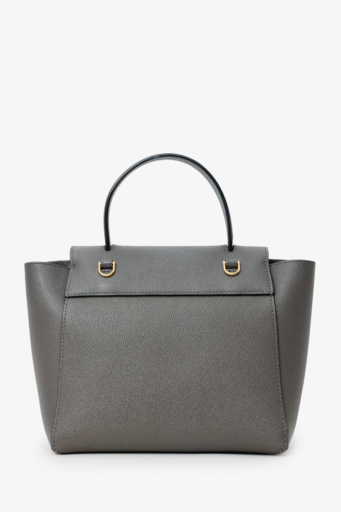 Celine Grey Grained Leather Nano Belt Bag With Strap