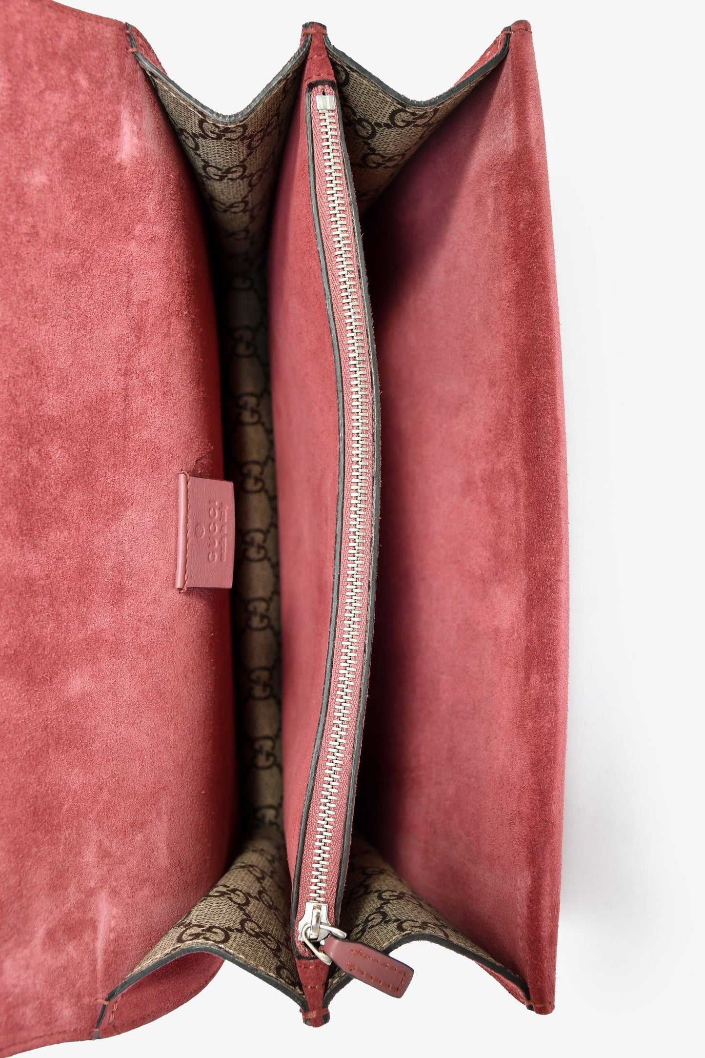 Gucci GG Supreme Blooms Canvas/Burgundy Suede Dionysus Medium Shoulder Bag