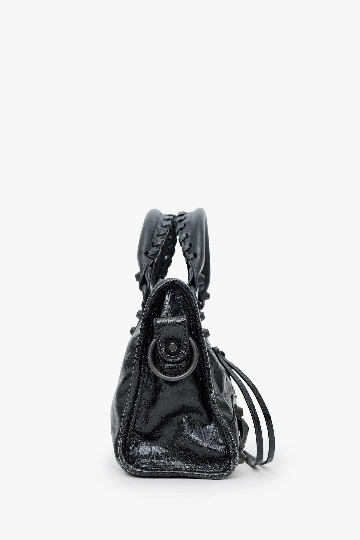 Balenciaga Black Leather With Brass Hardware Le City Mini Bag
