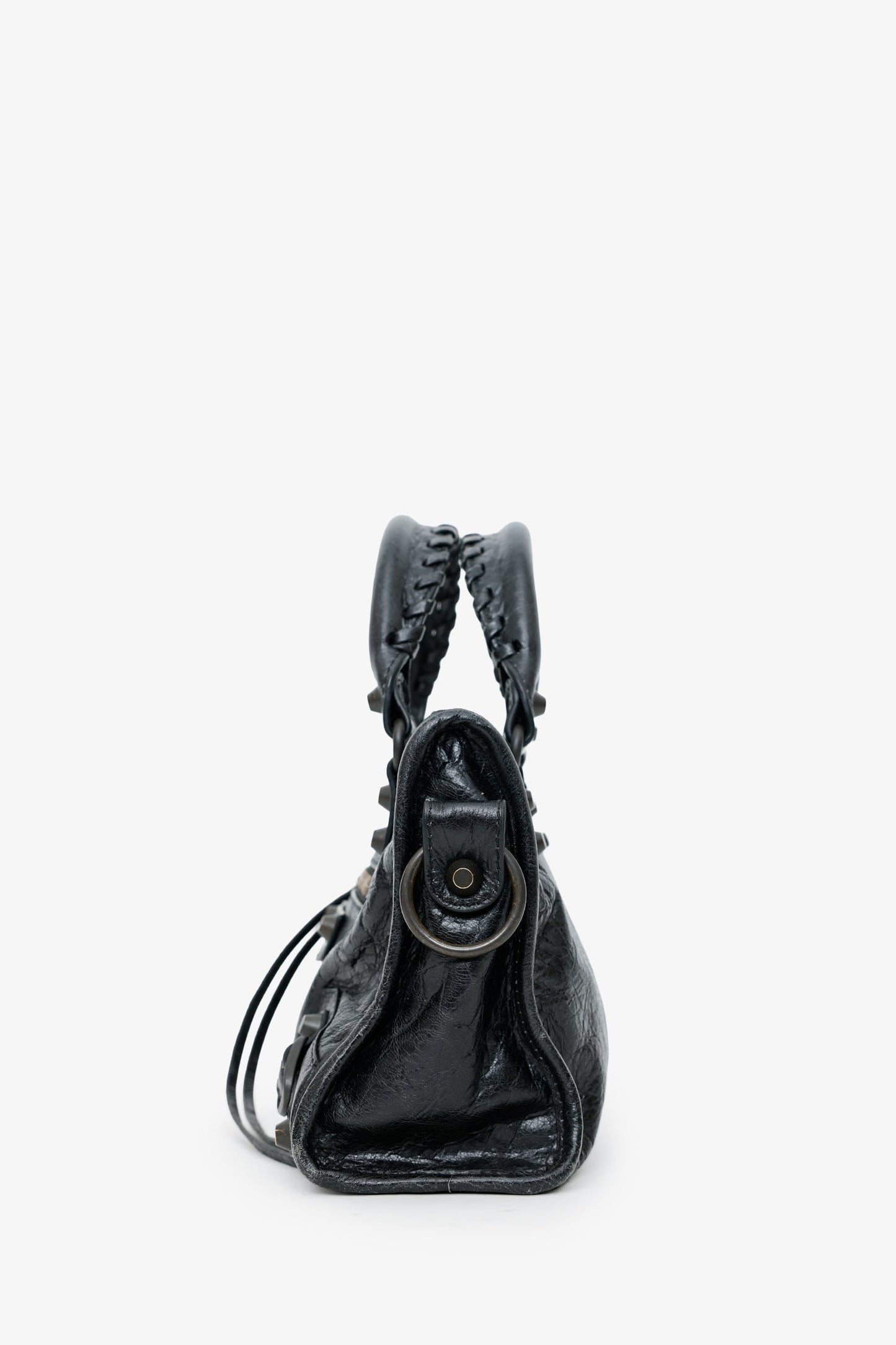 Balenciaga Black Leather With Brass Hardware Le City Mini Bag