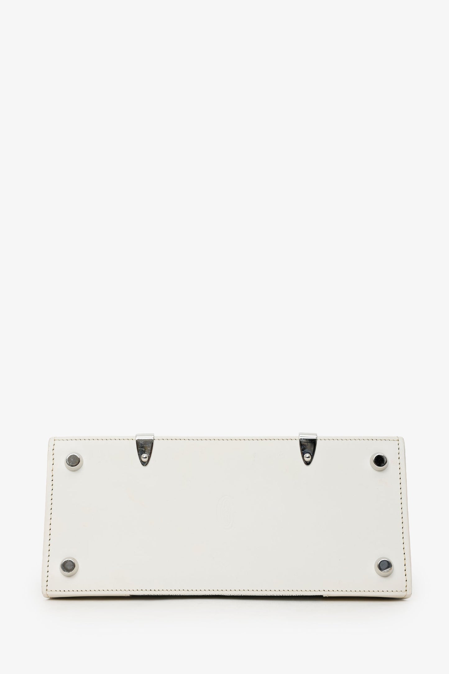 Goyard White Goyardine Saigon Mini Top Handle With Strap