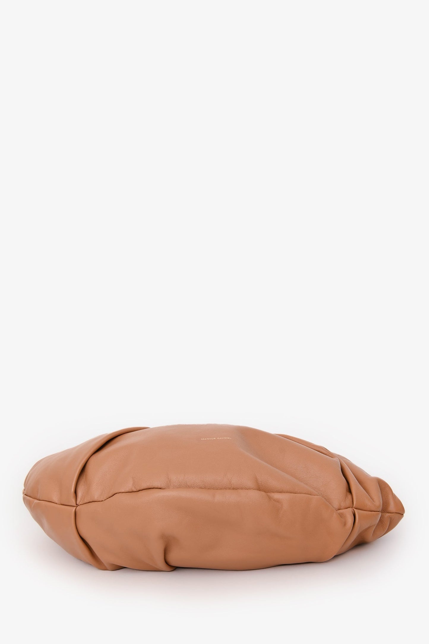 Mansur Gavriel Brown Leather Scrunchie Hobo Bag