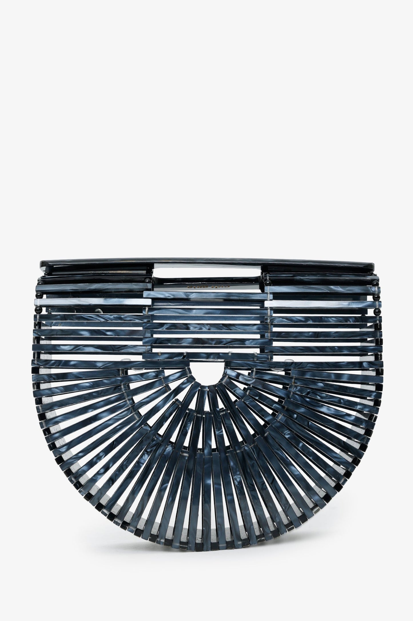 Cult Gaia Black Acrylic Ark Clutch Bag