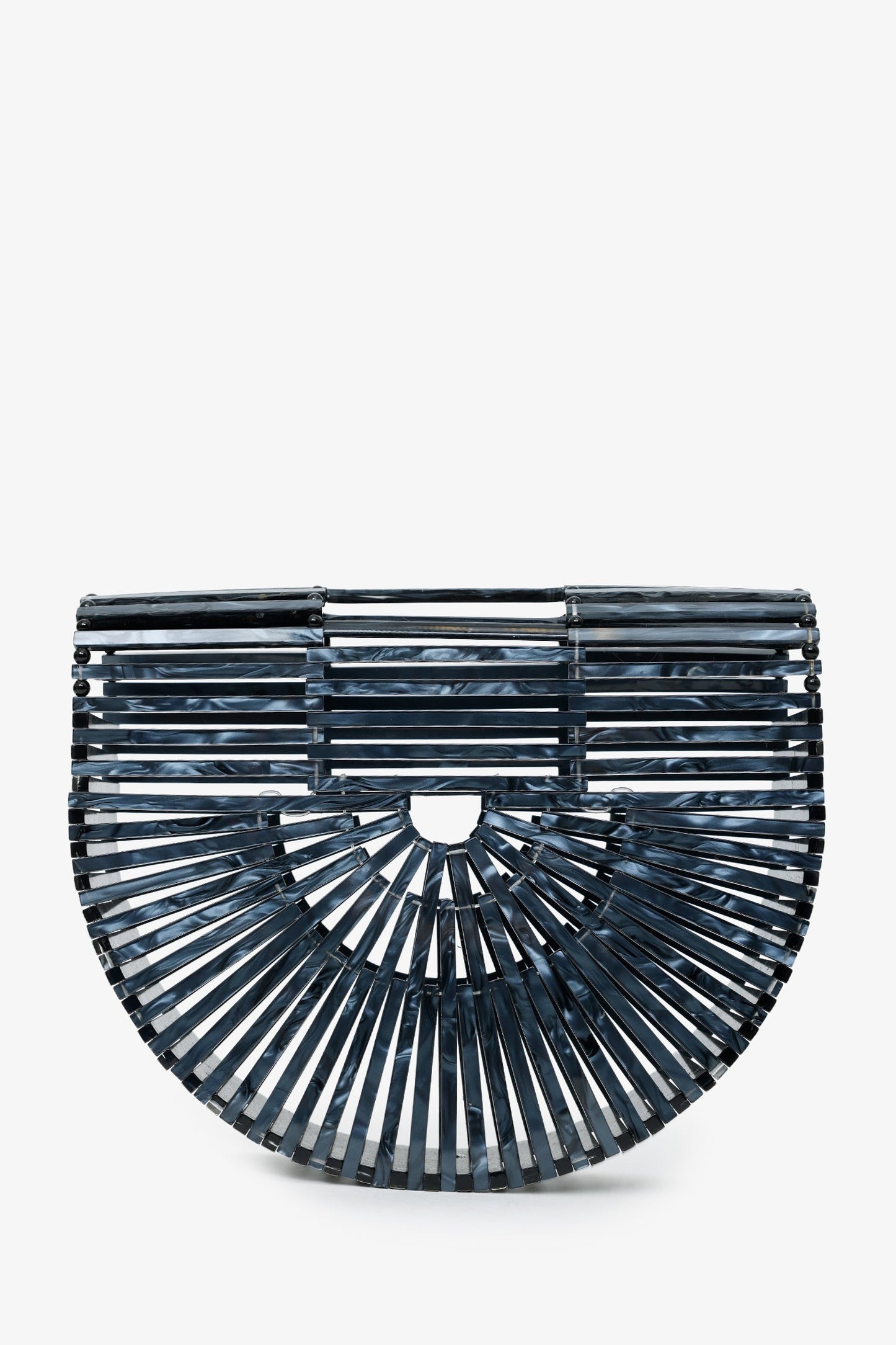 Cult Gaia Black Acrylic Ark Clutch Bag