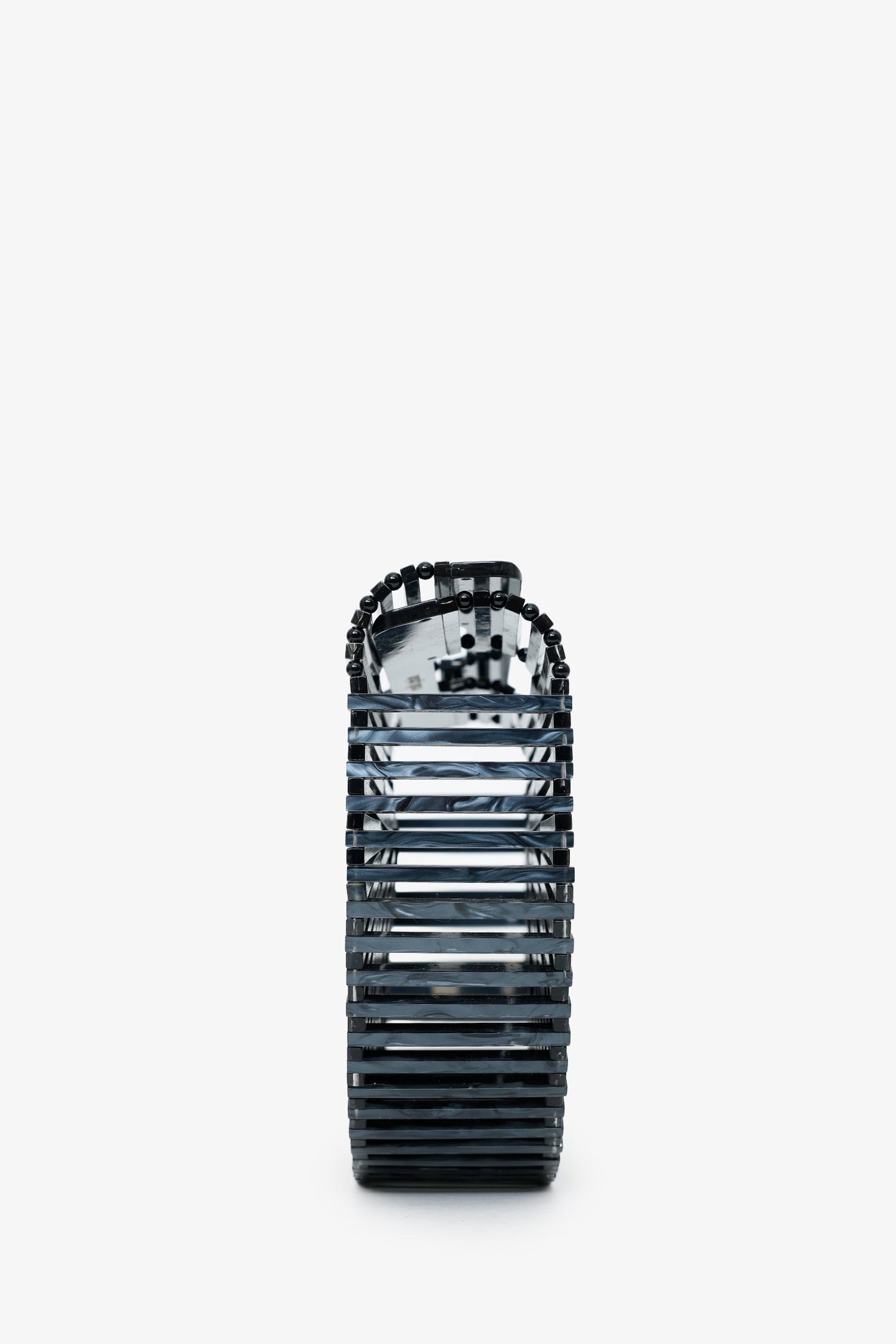 Cult Gaia Black Acrylic Ark Clutch Bag