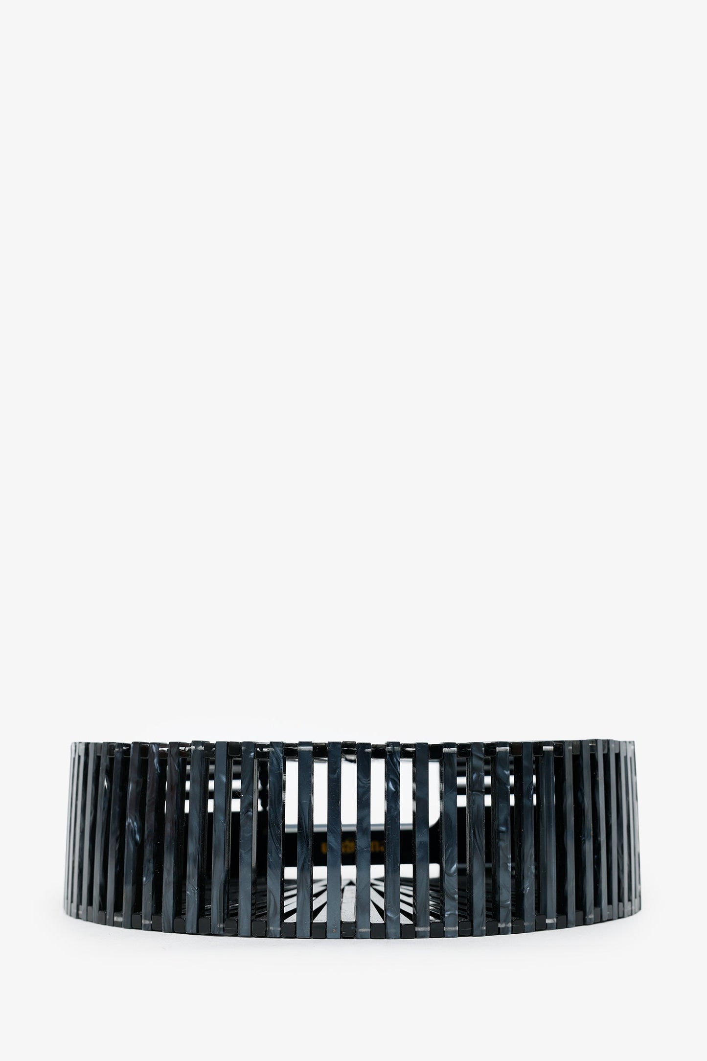 Cult Gaia Black Acrylic Ark Clutch Bag