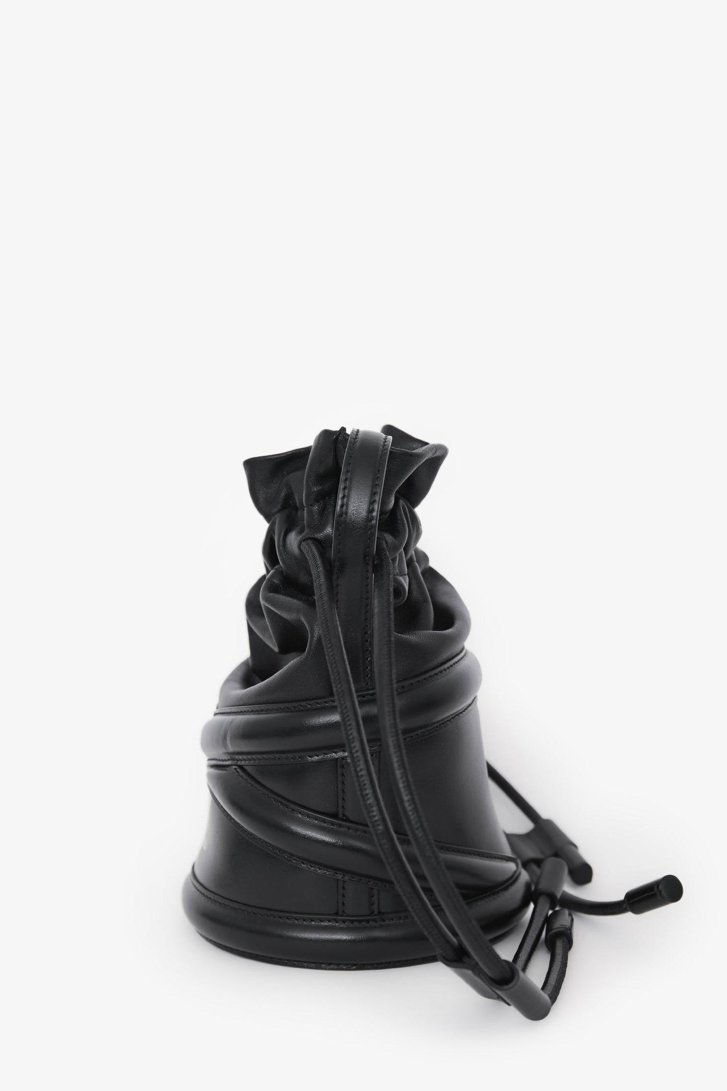 Alexander McQueen Black Leather 'The Soft Curve' Crossbody Bag