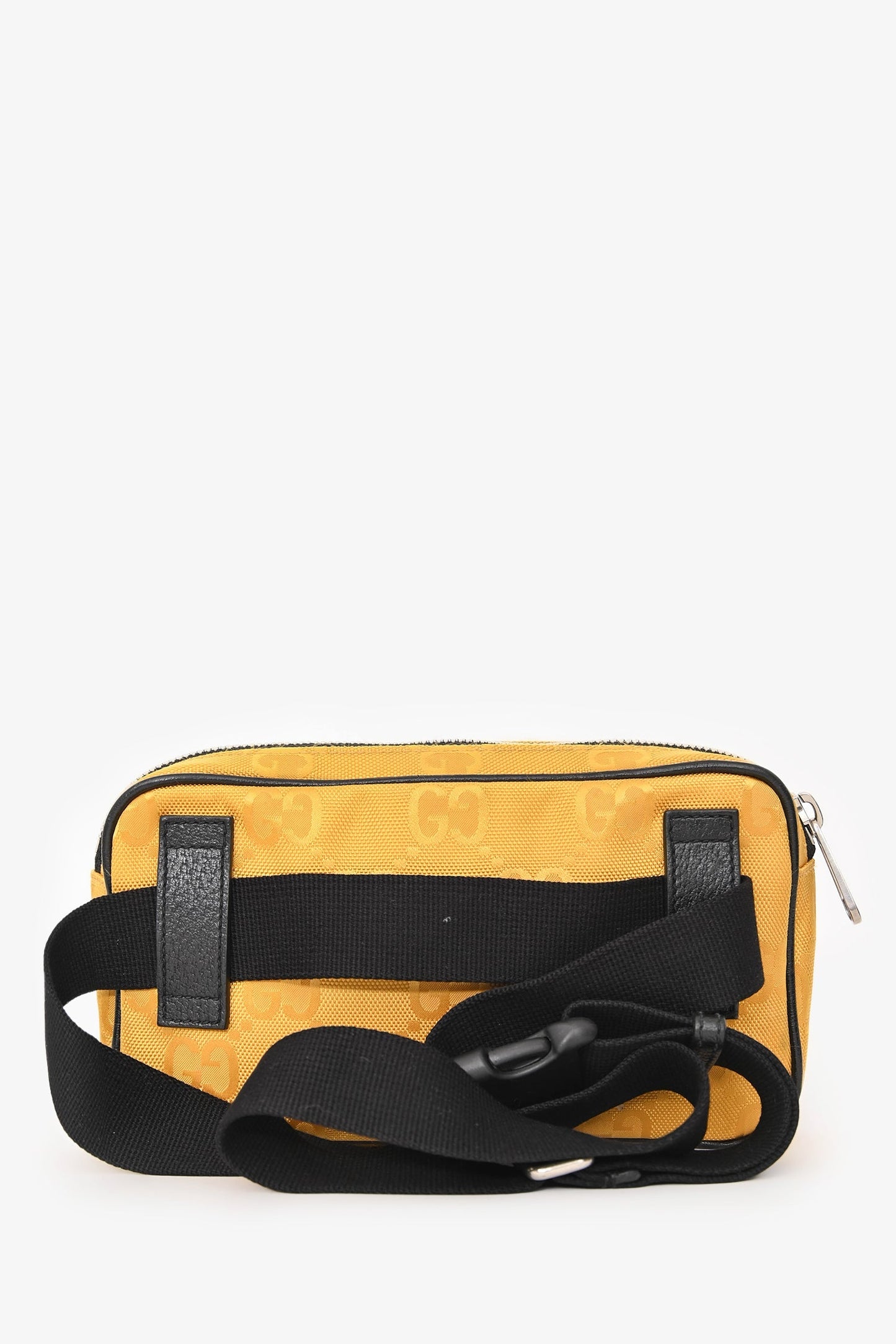Gucci Yellow/Black Jacquard/Leather GG Supreme Belt Bag