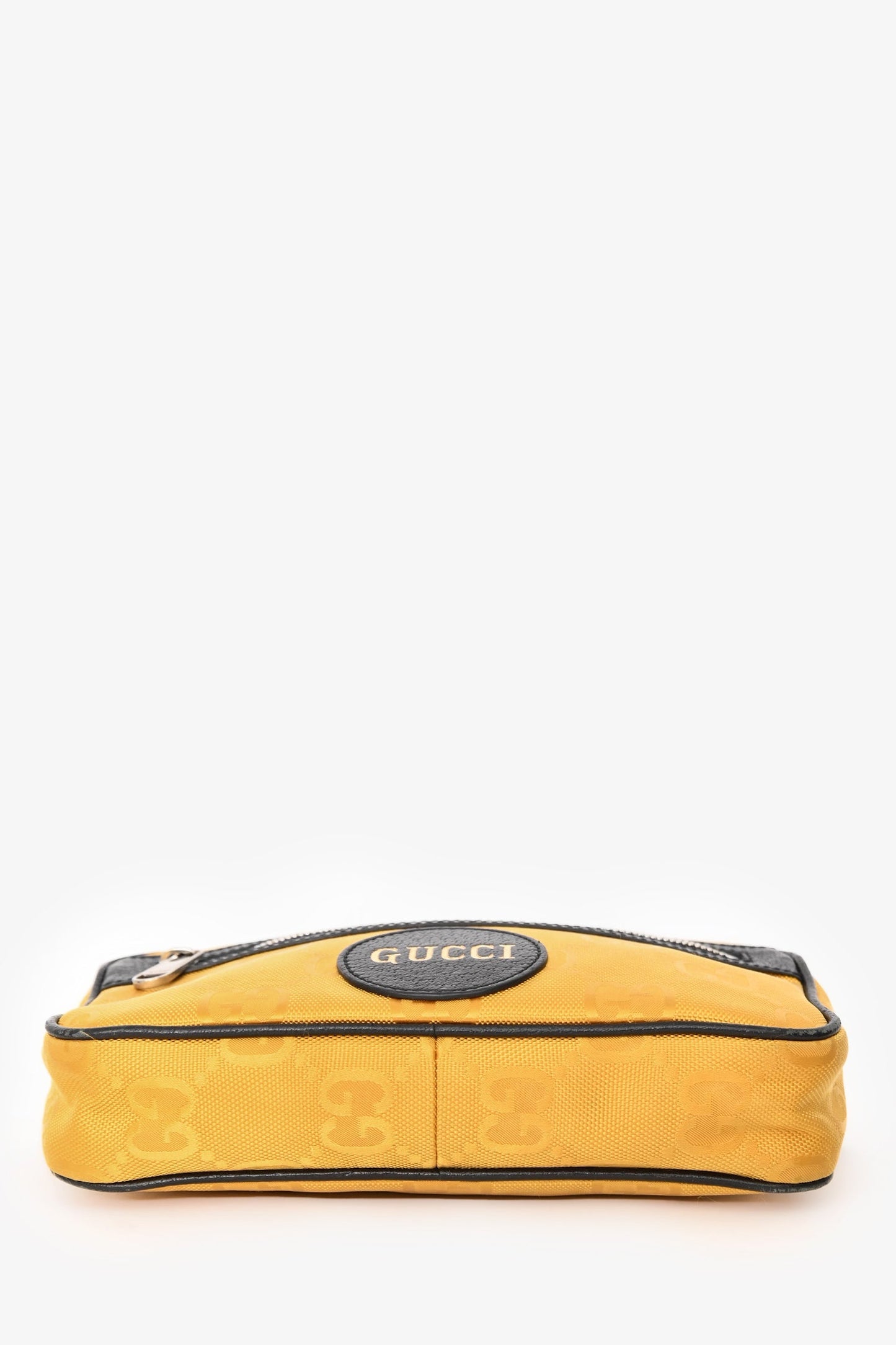 Gucci Yellow/Black Jacquard/Leather GG Supreme Belt Bag
