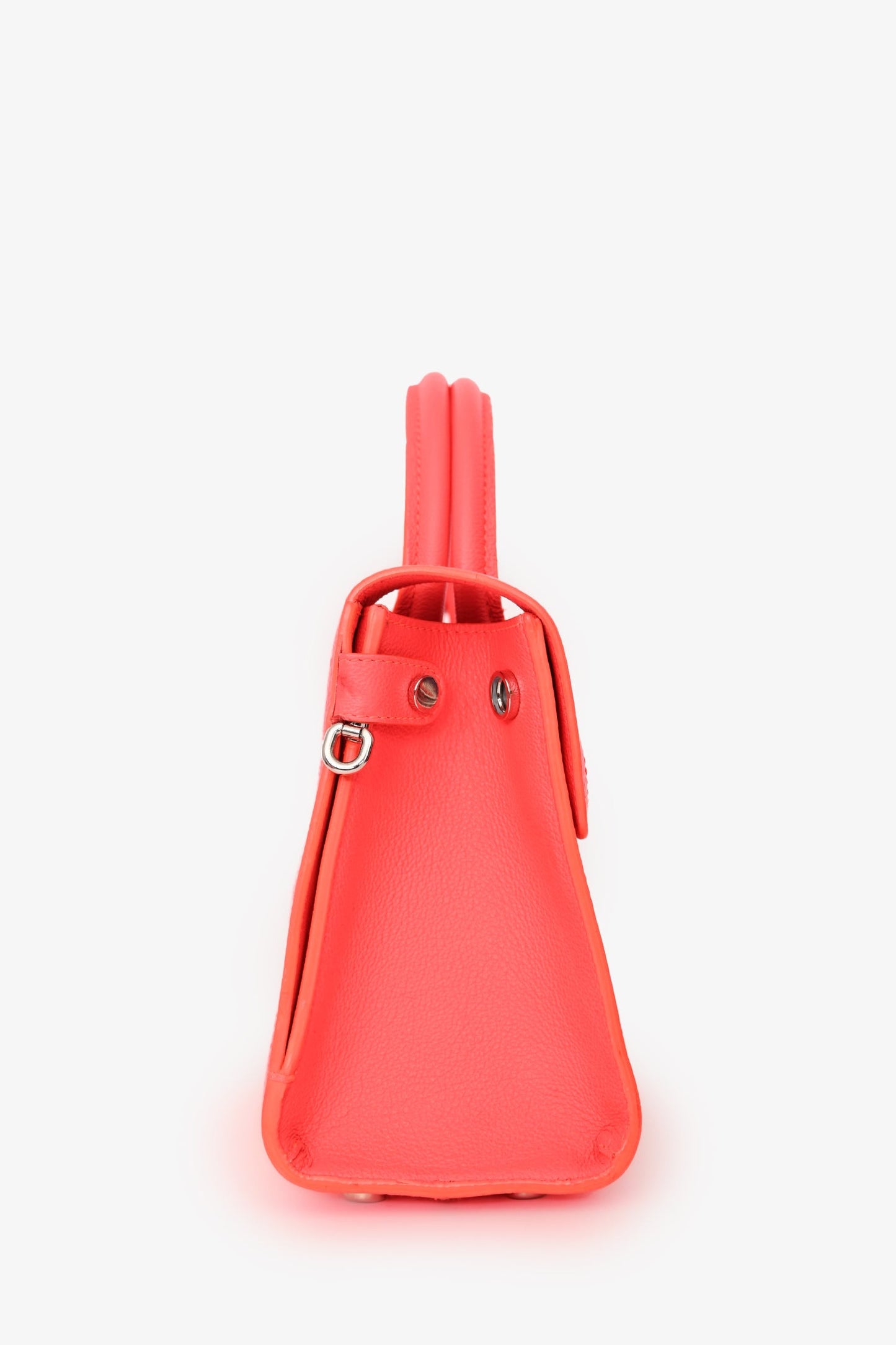 Christian Dior Neon Orange Leather "Diorever" Mini Top Handle With Strap