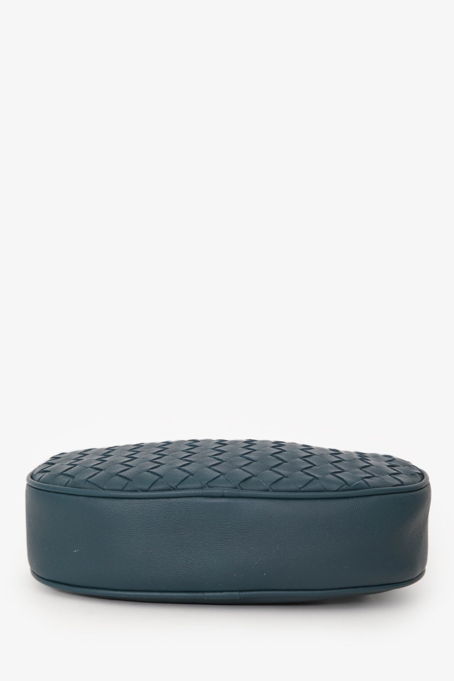 Bottega Veneta Deep Teal Leather Intrecciato Belt Bag