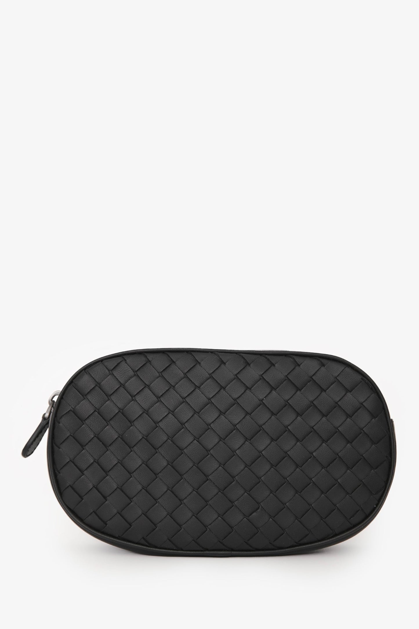 Bottega Veneta Black Leather Intrecciato Belt Bag