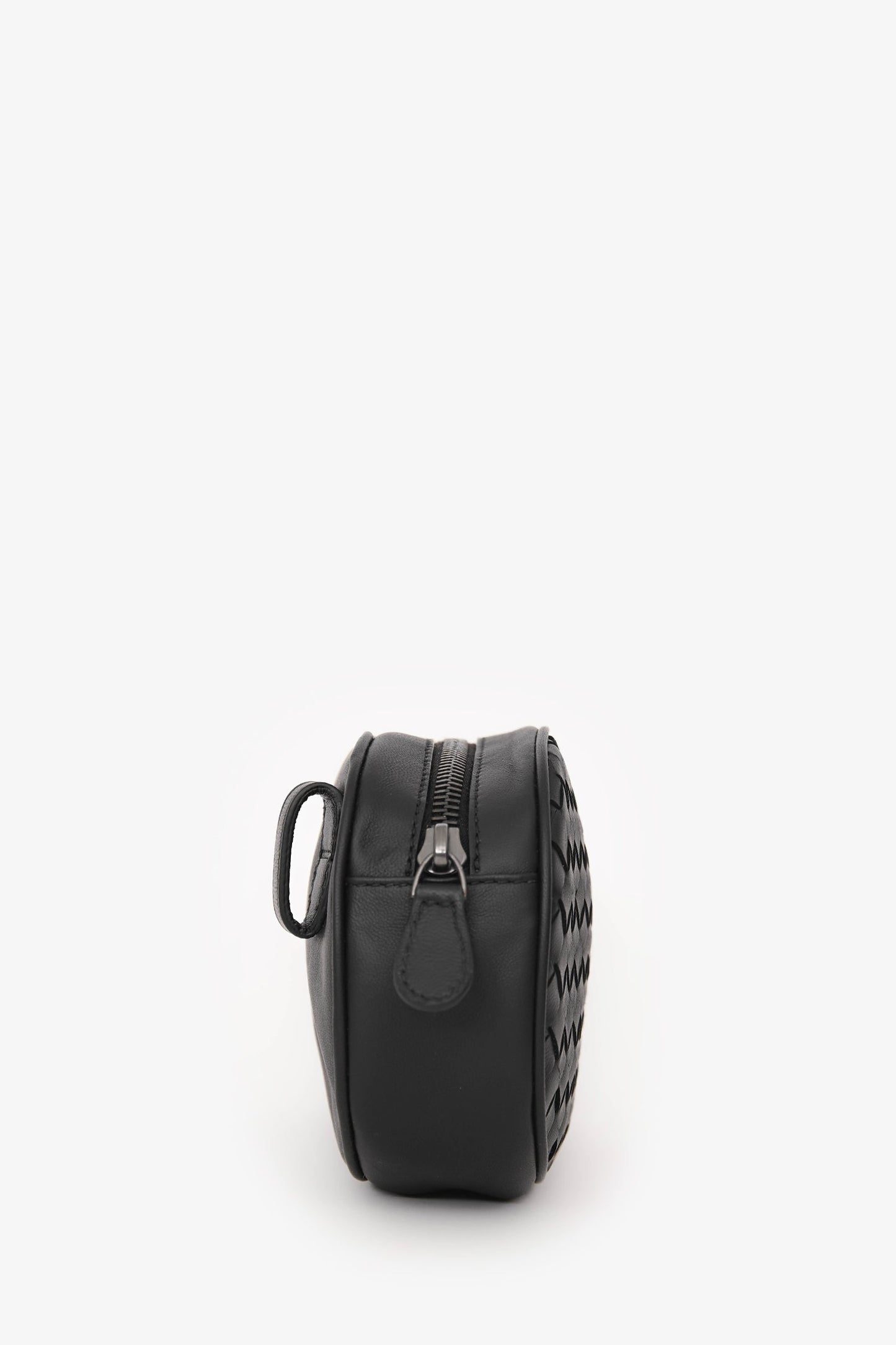 Bottega Veneta Black Leather Intrecciato Belt Bag