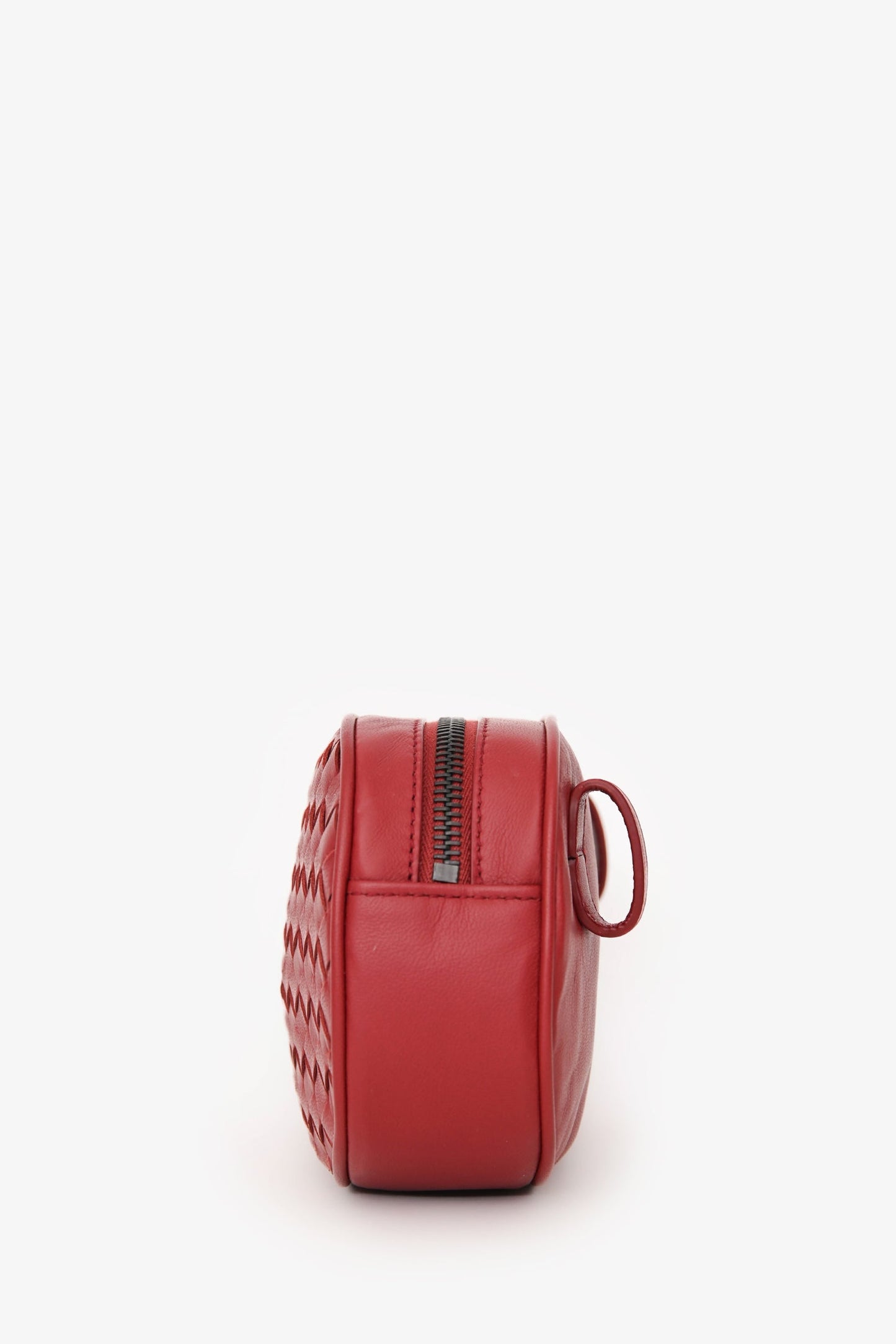 Bottega Veneta Red Leather Intrecciato Belt Bag