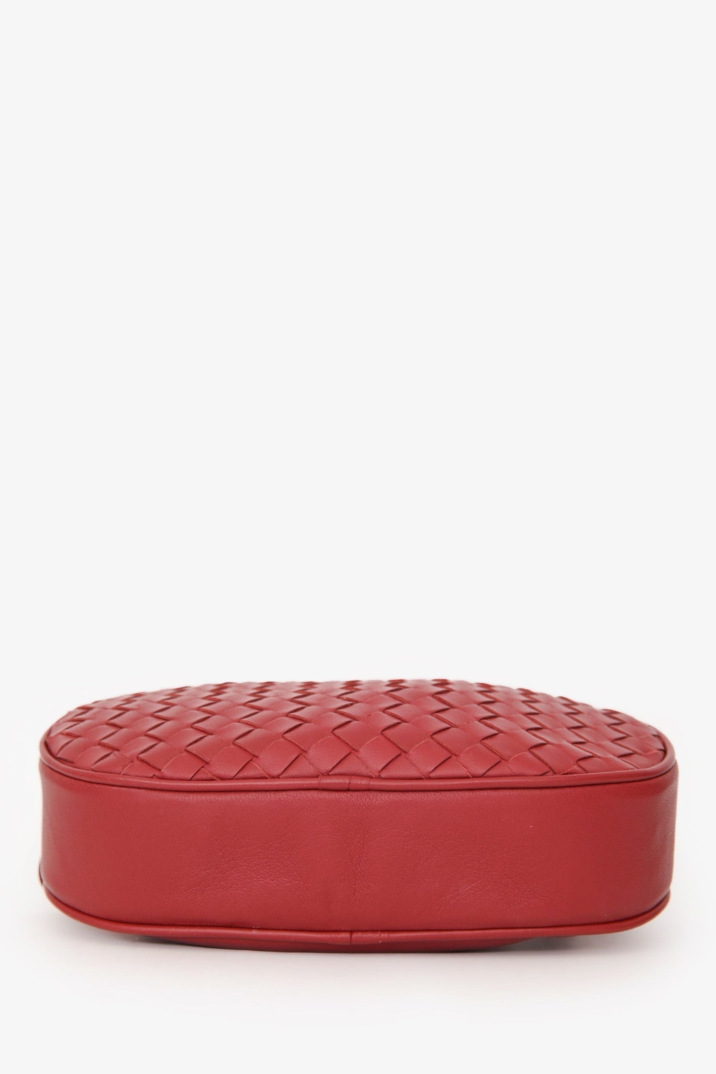 Bottega Veneta Red Leather Intrecciato Belt Bag
