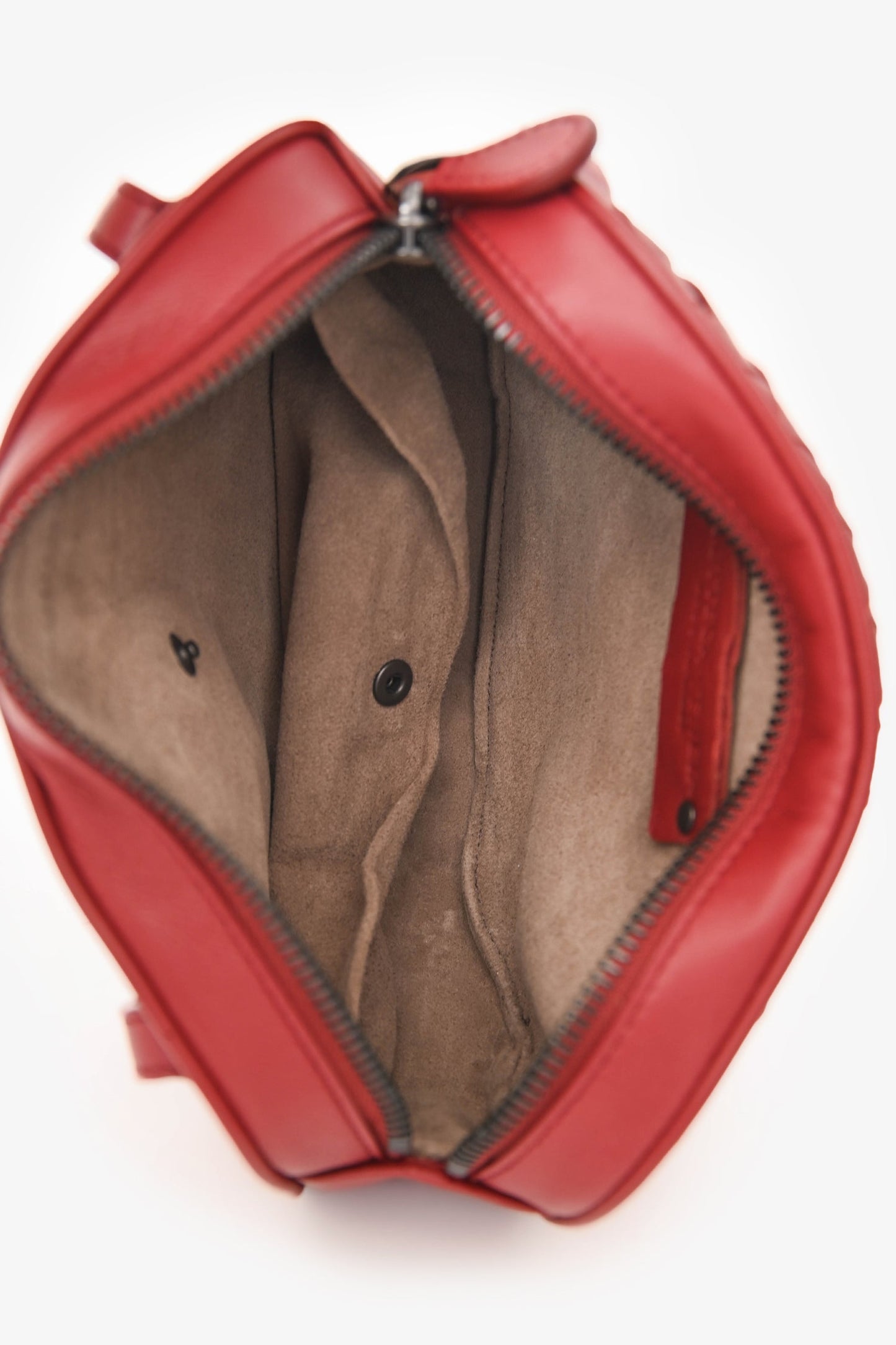 Bottega Veneta Red Leather Intrecciato Belt Bag