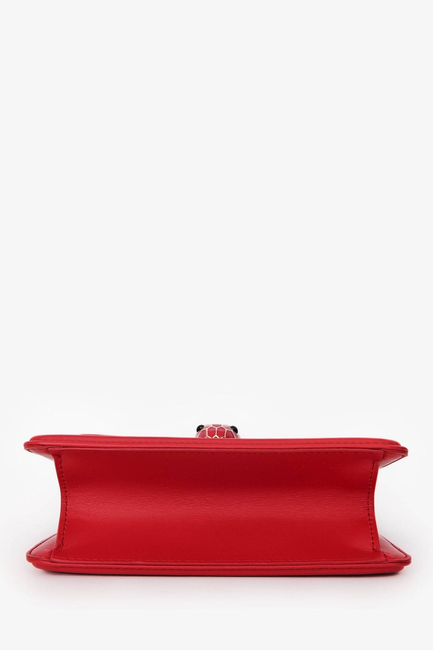 Bvlgari Red Leather Serpenti Forever Diamond Blast Sunshine Mini Bag