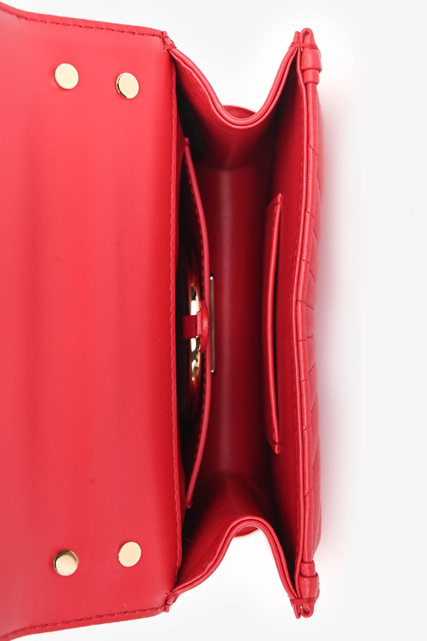 Bvlgari Red Leather Serpenti Forever Diamond Blast Sunshine Mini Bag